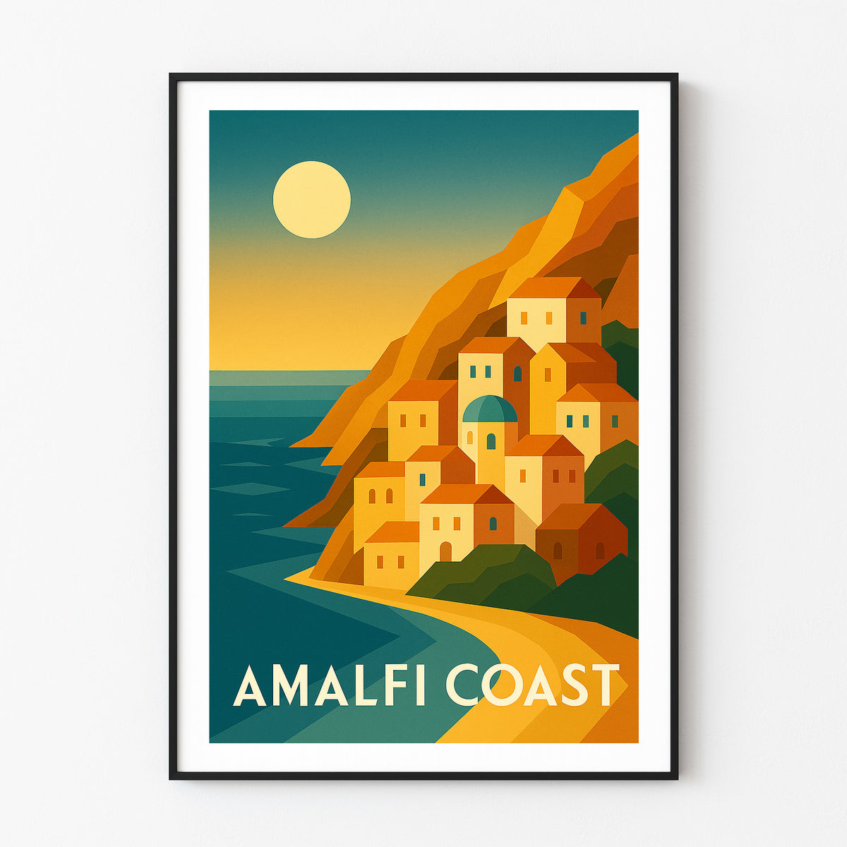 Amalfi Coast graphic print