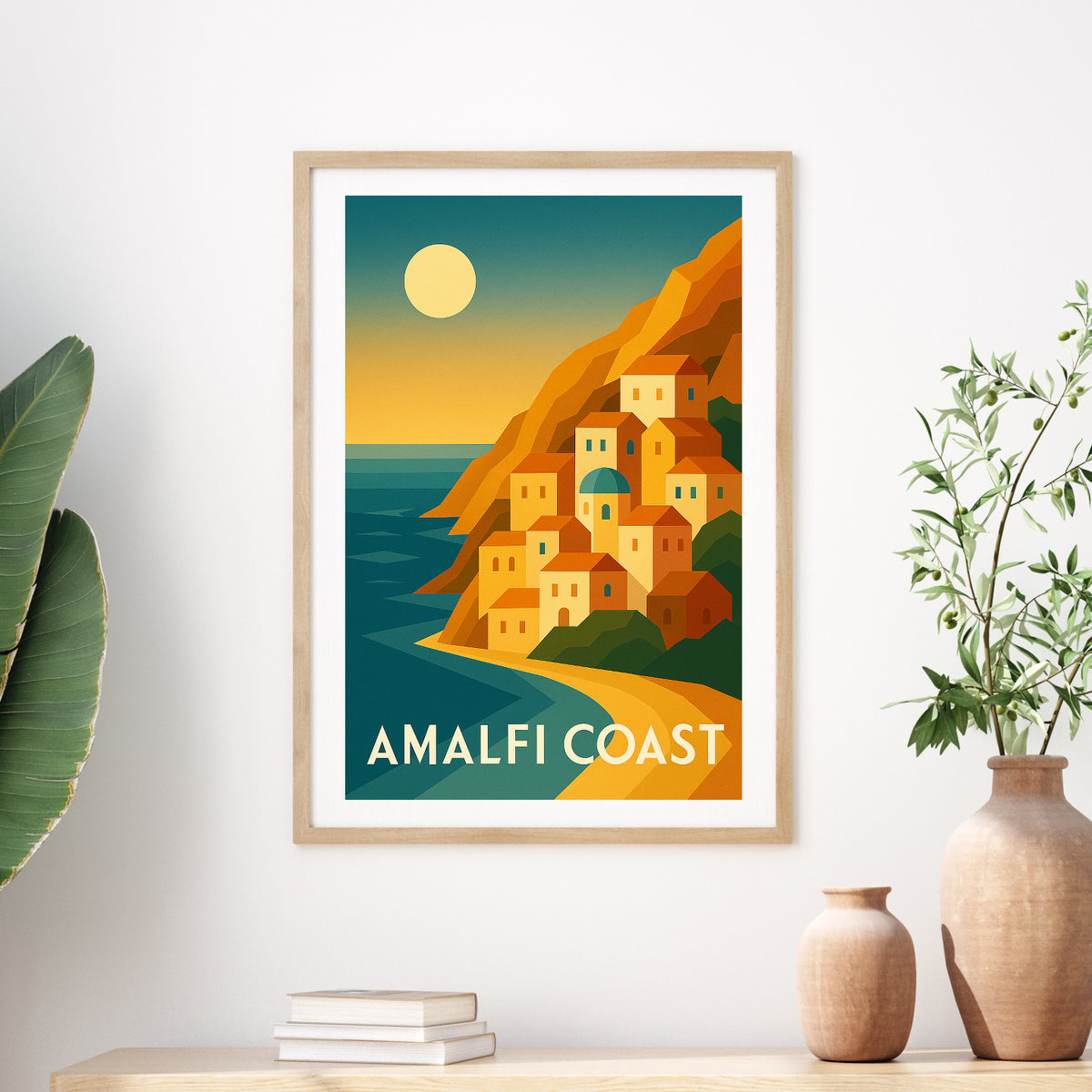 Amalfi Coast graphic print