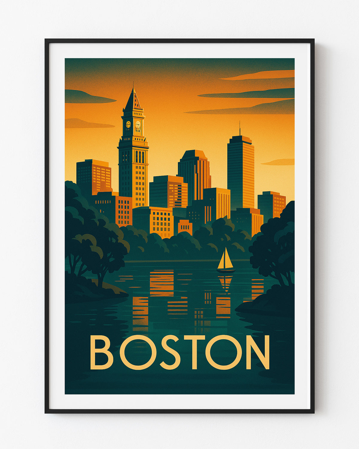 Boston graphic print
