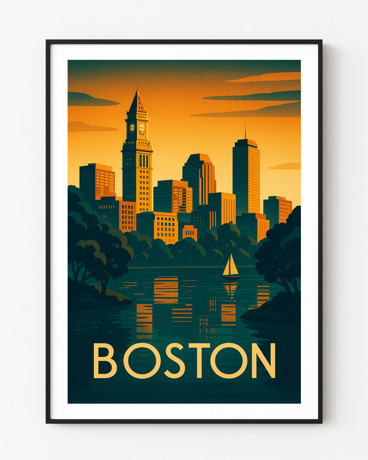 Boston graphic print