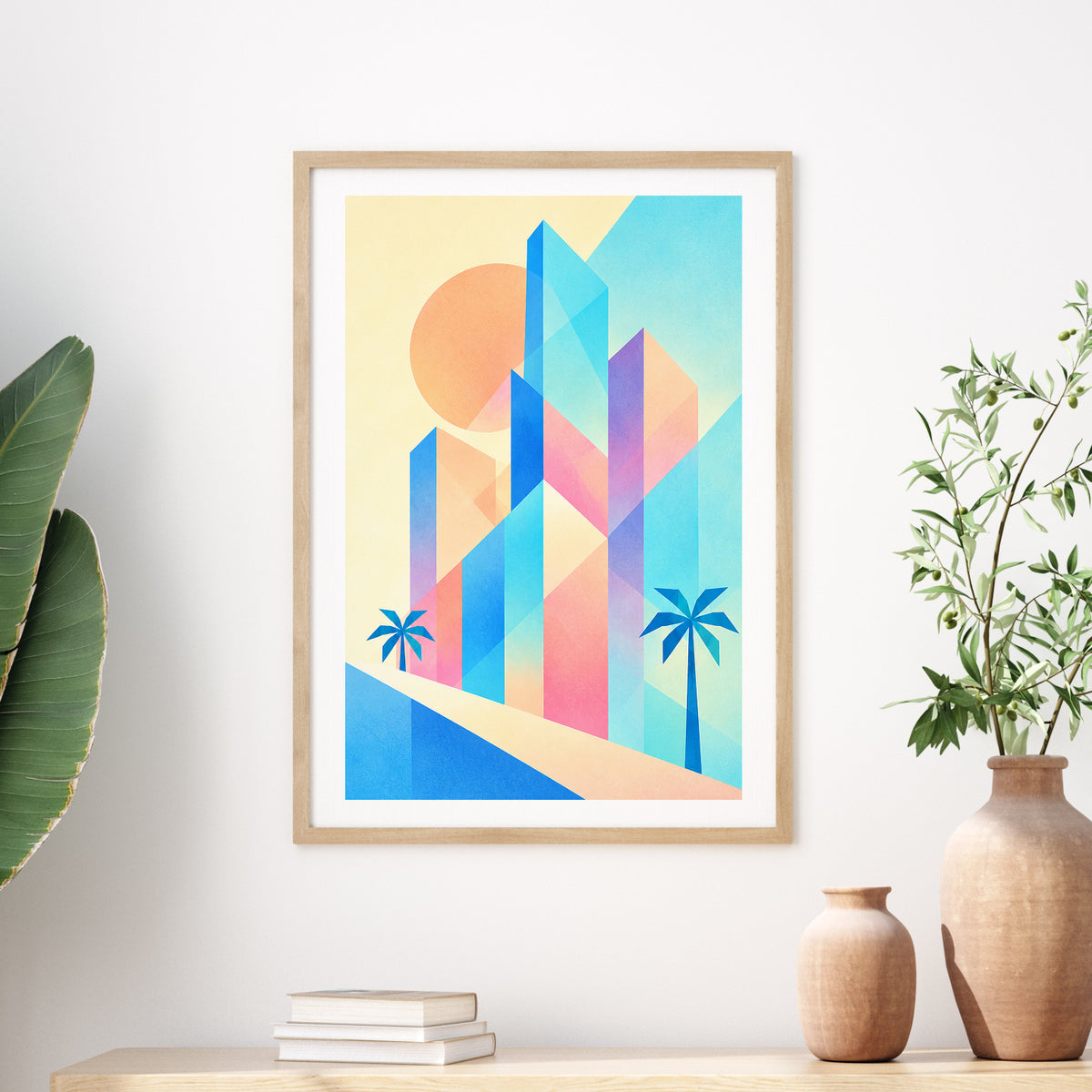 Geometric Skyline print