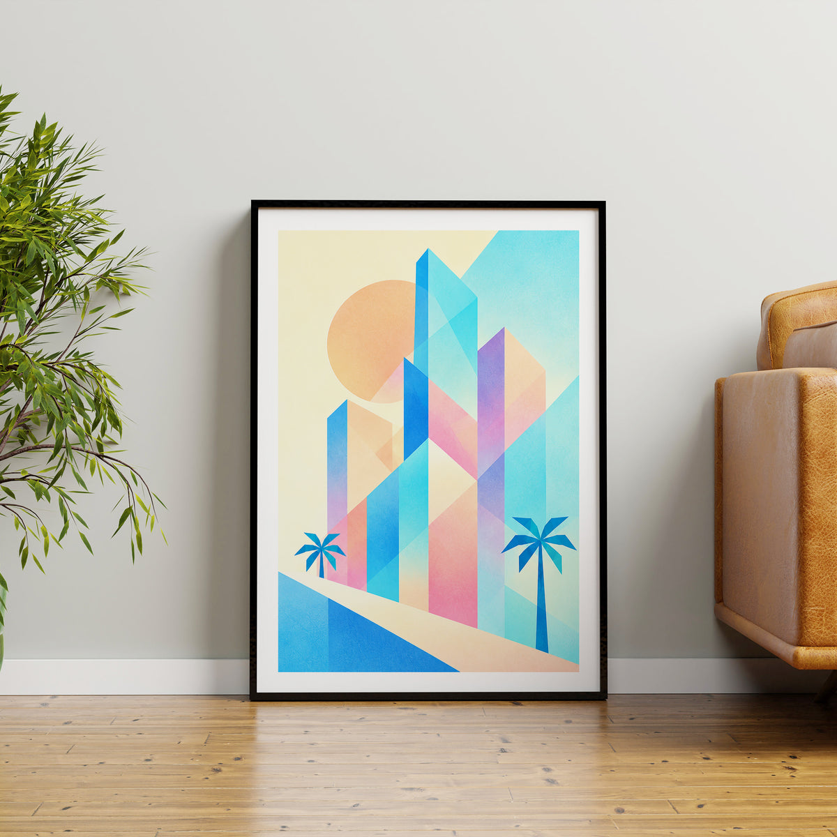 Geometric Skyline print