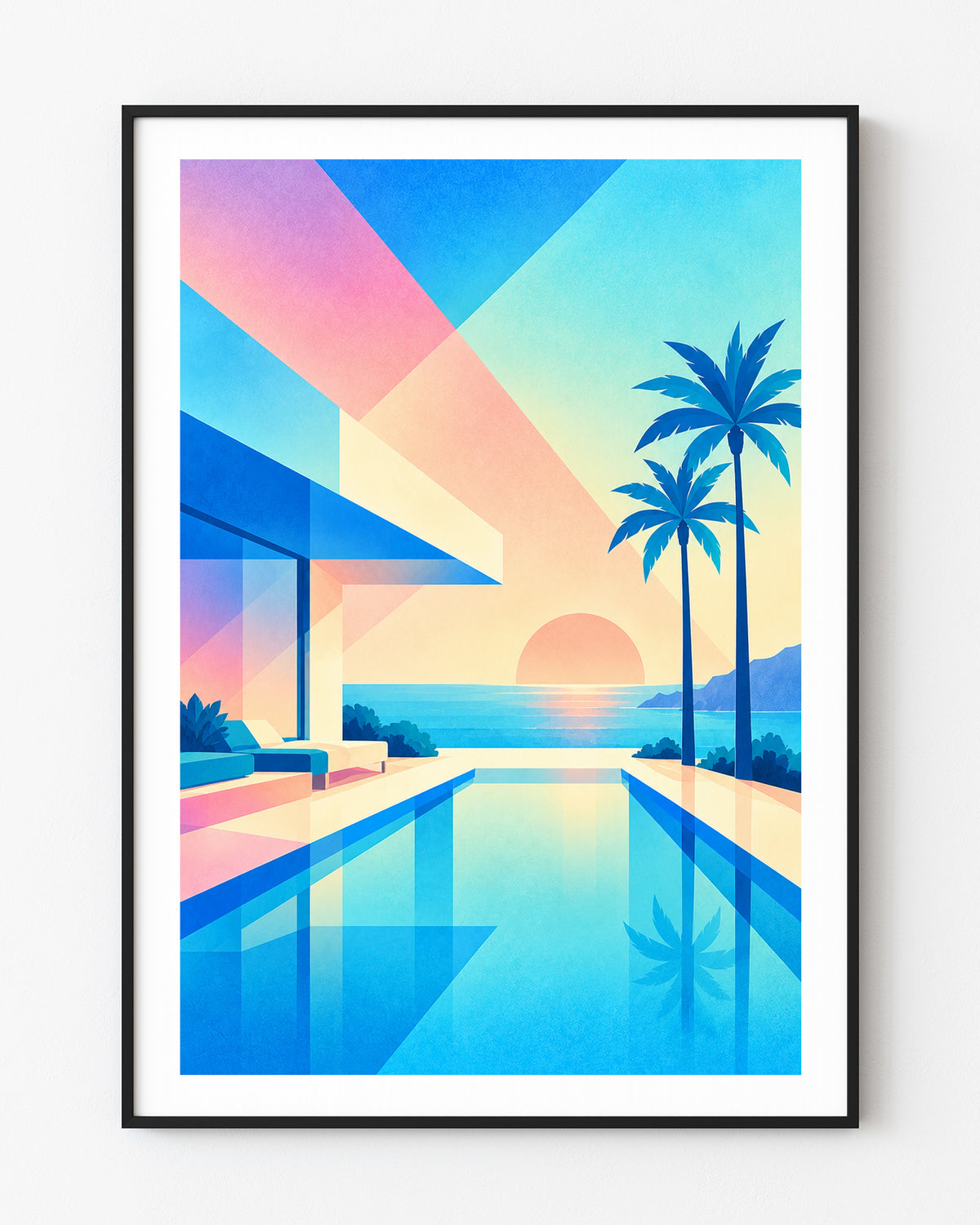 Geometric Sunset print