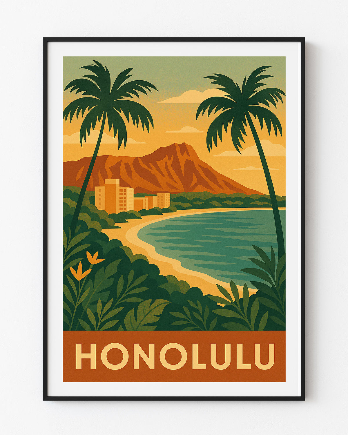 Honolulu graphic print