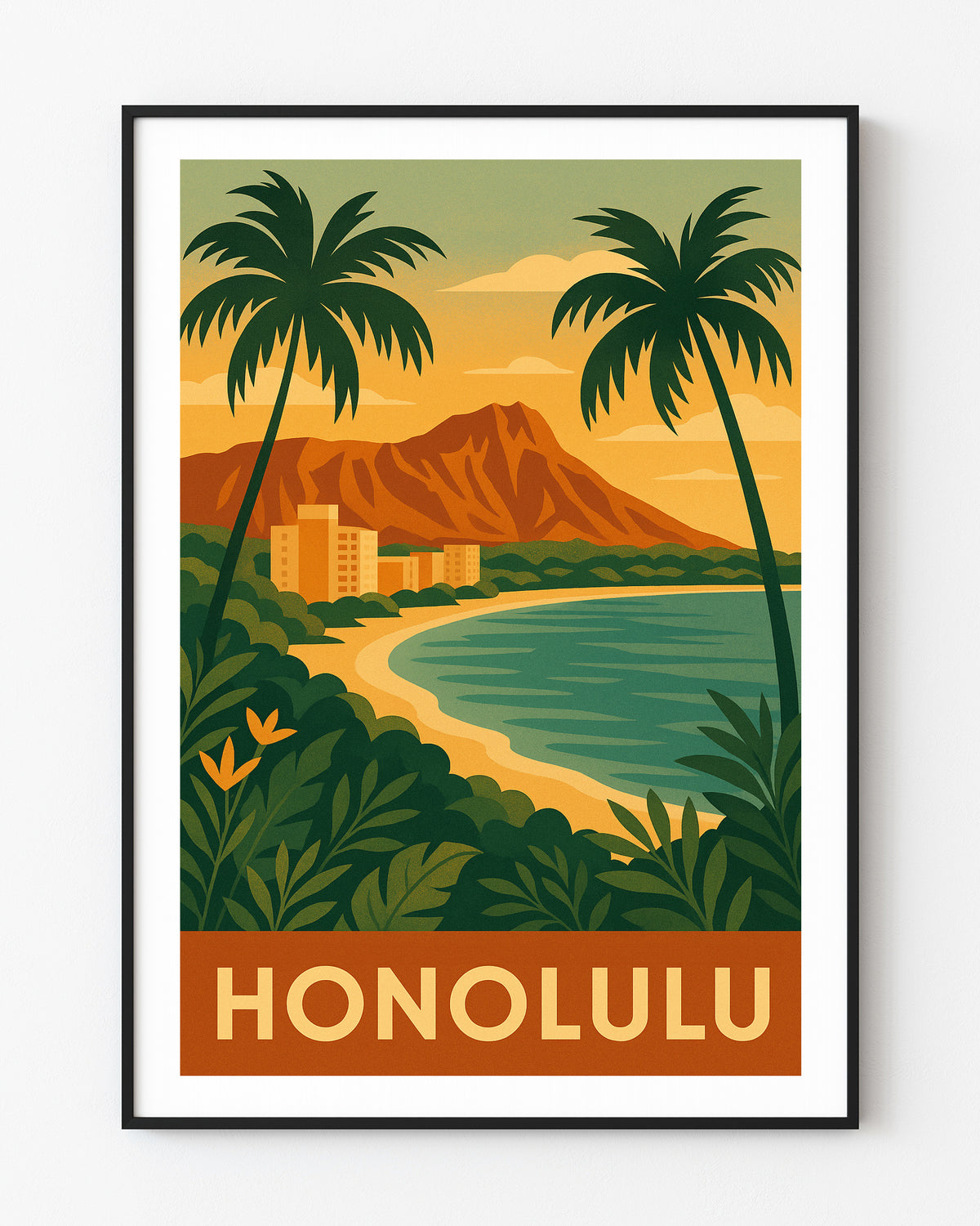 Honolulu graphic print