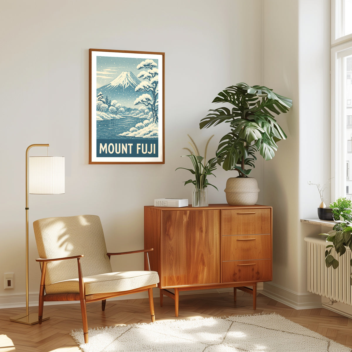 Mount Fuji graphic print