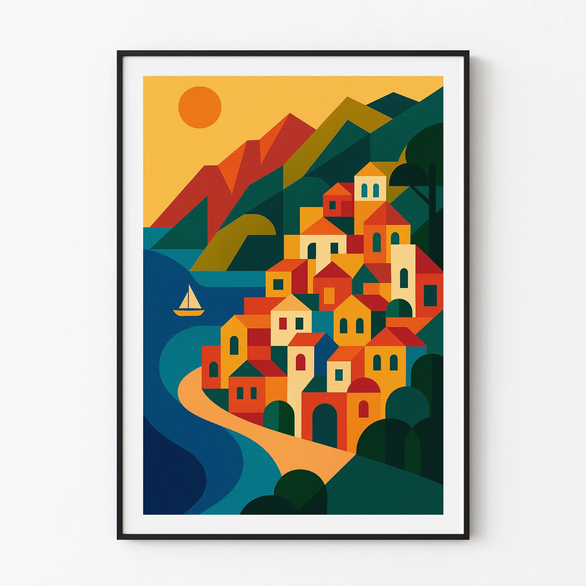 Amalfi graphic print