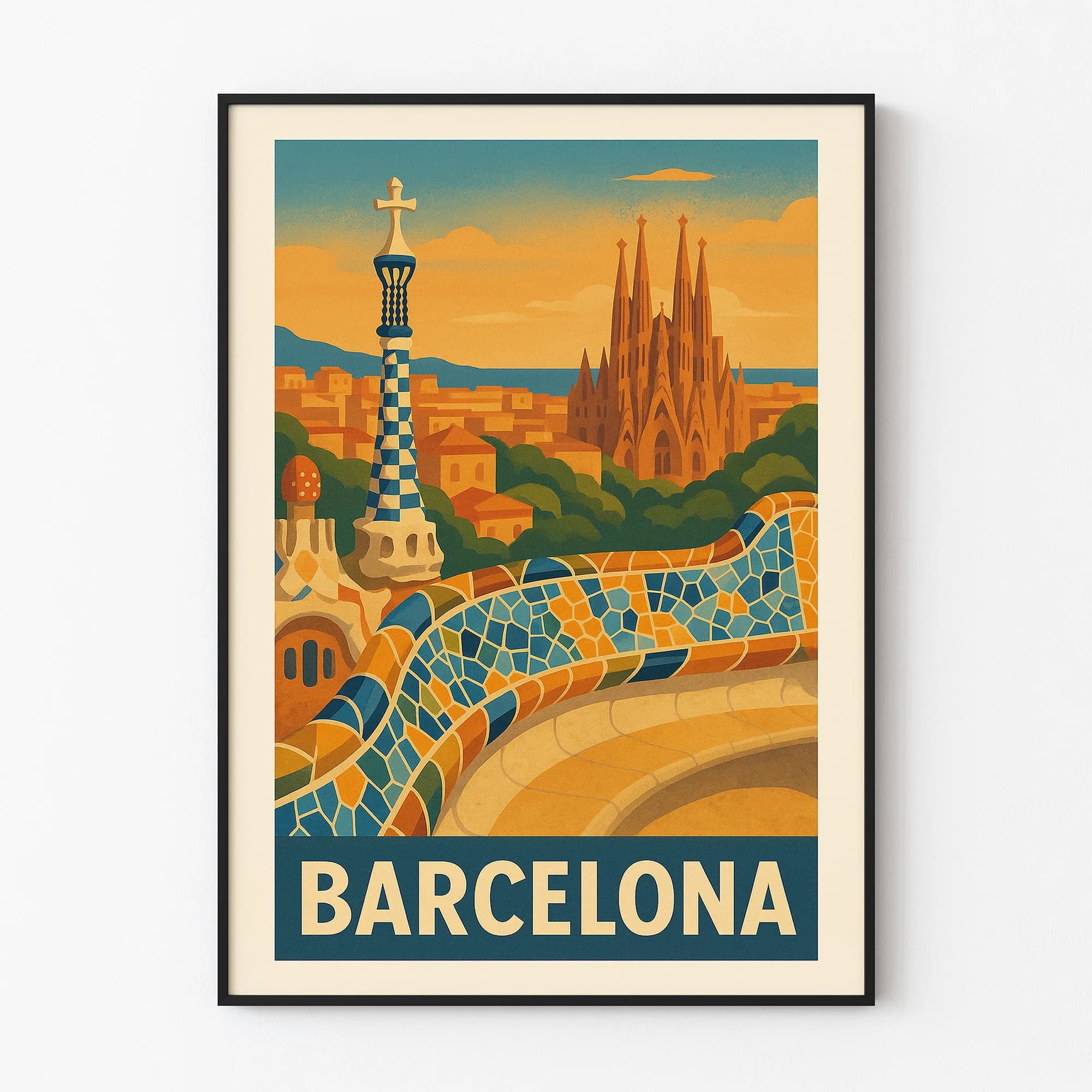 Barcelona graphic print