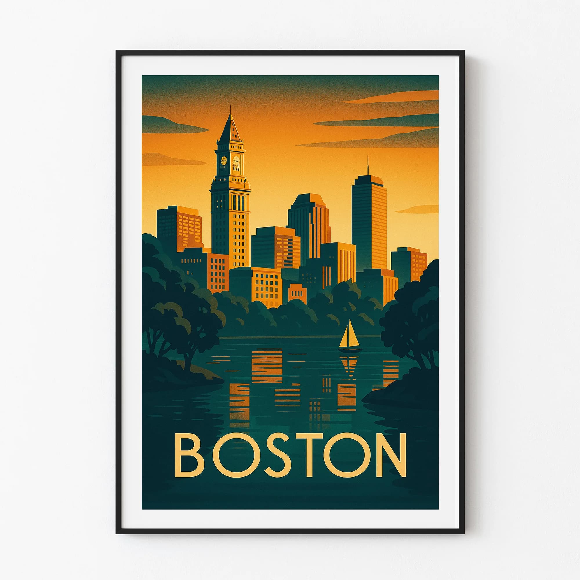 Boston graphic print