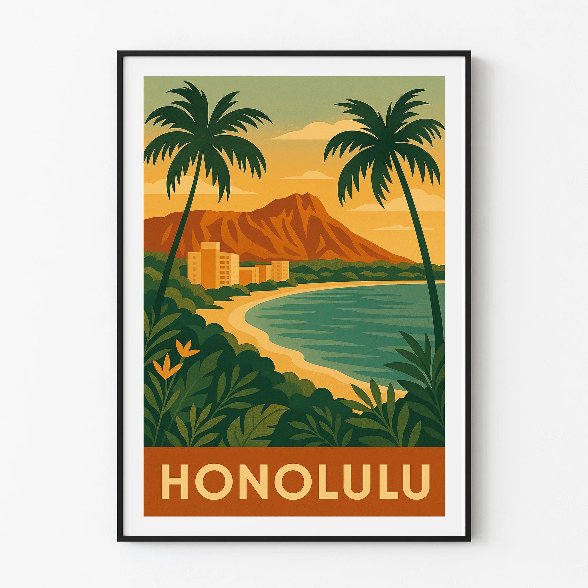 Honolulu graphic print