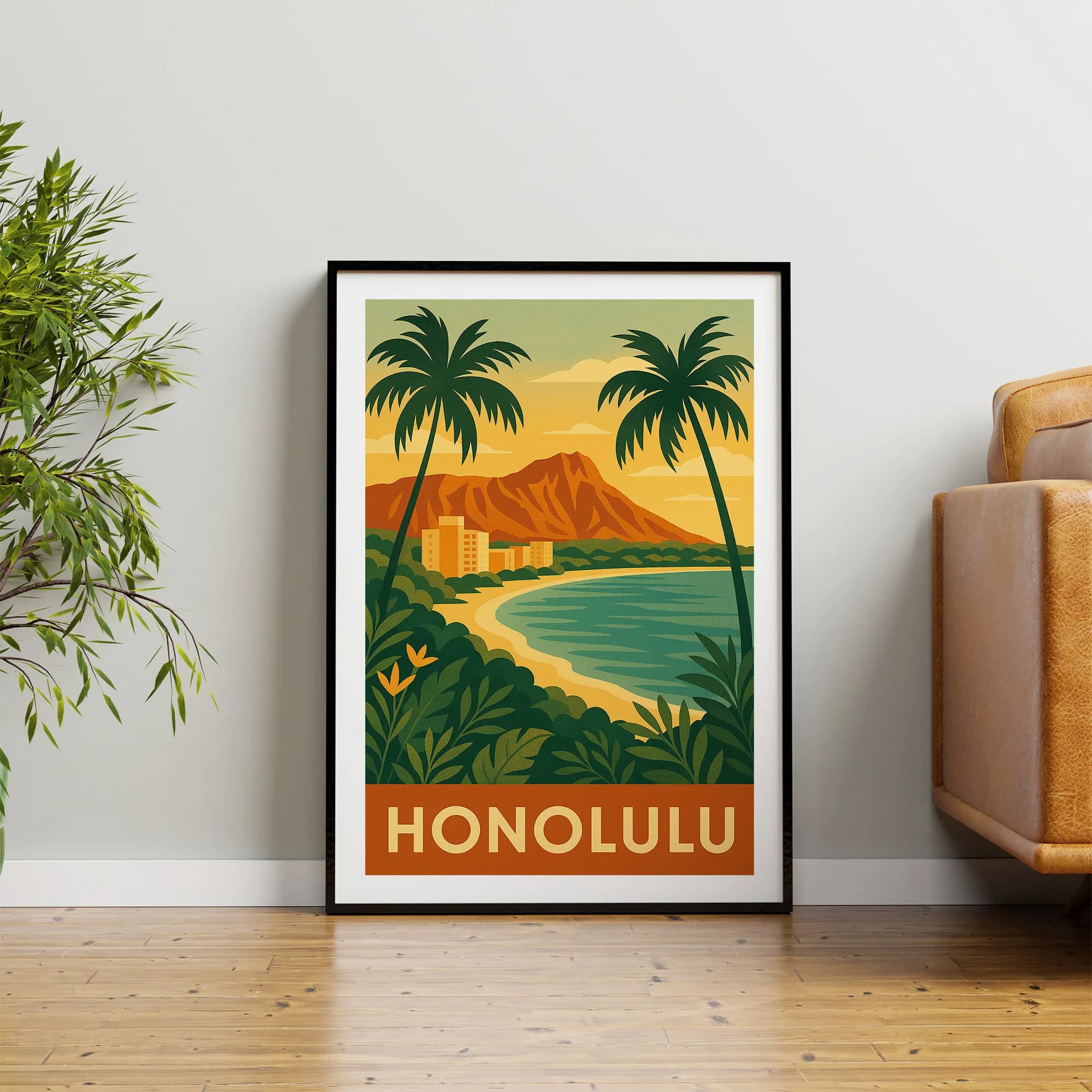 Honolulu graphic print