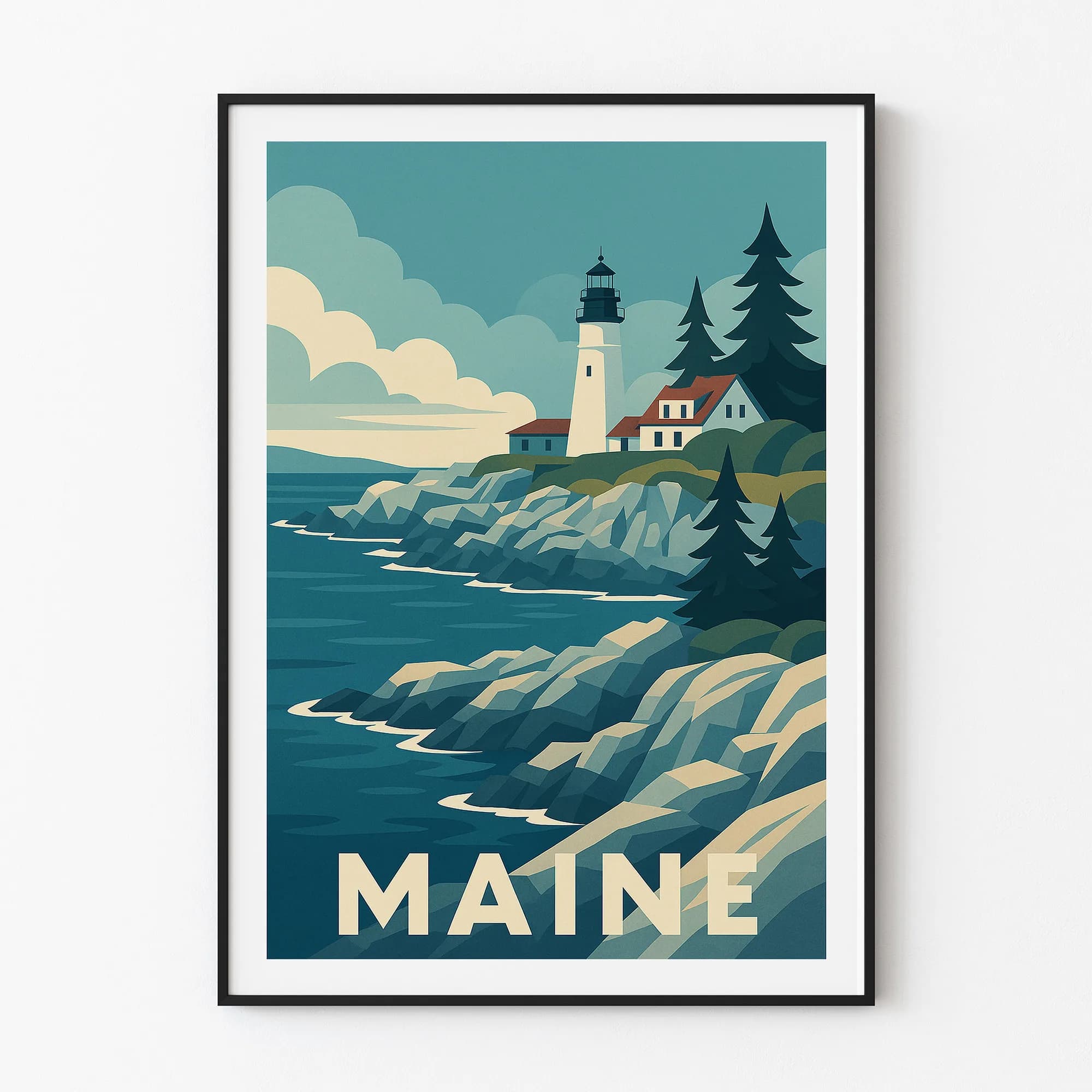Maine graphic print