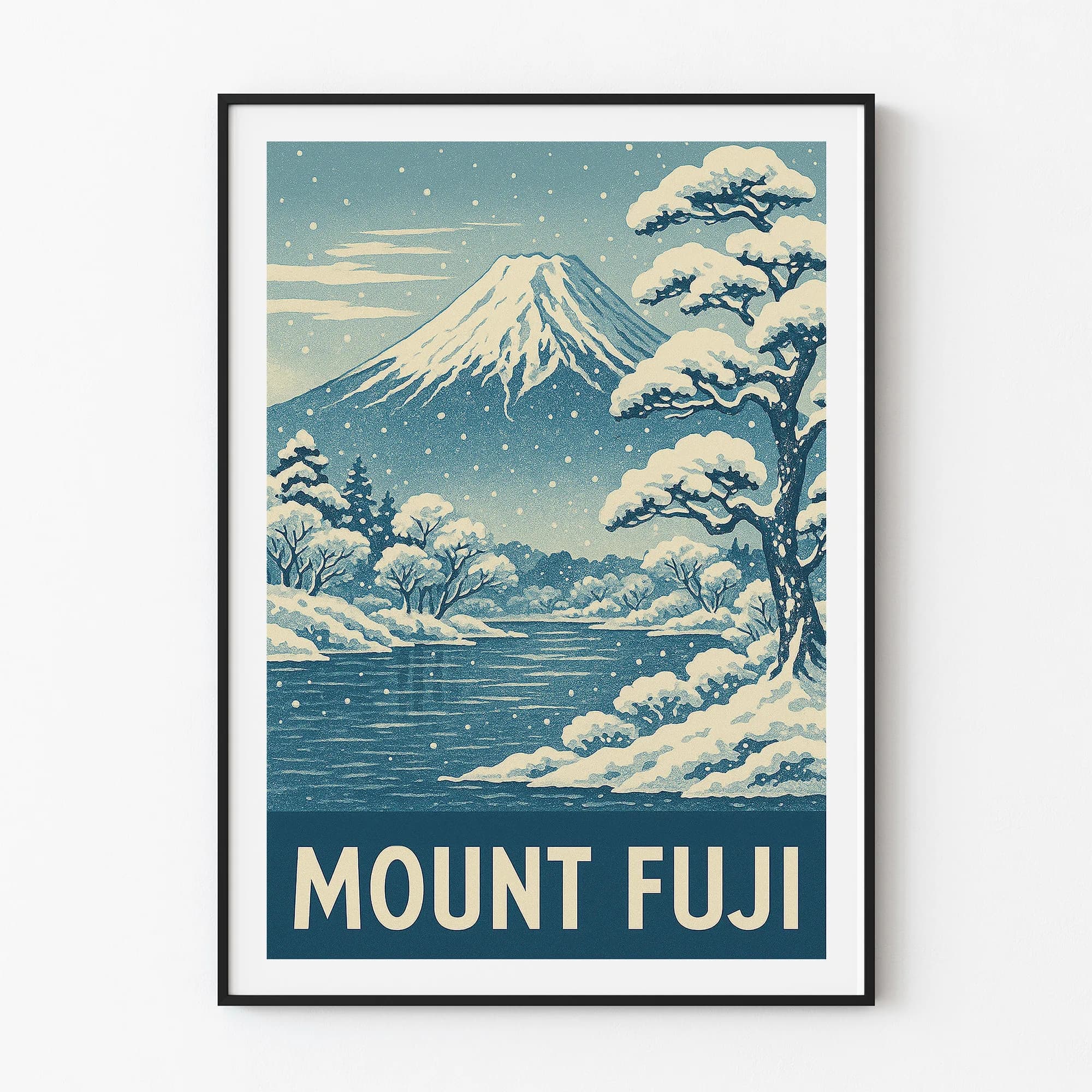 Mount Fuji graphic print