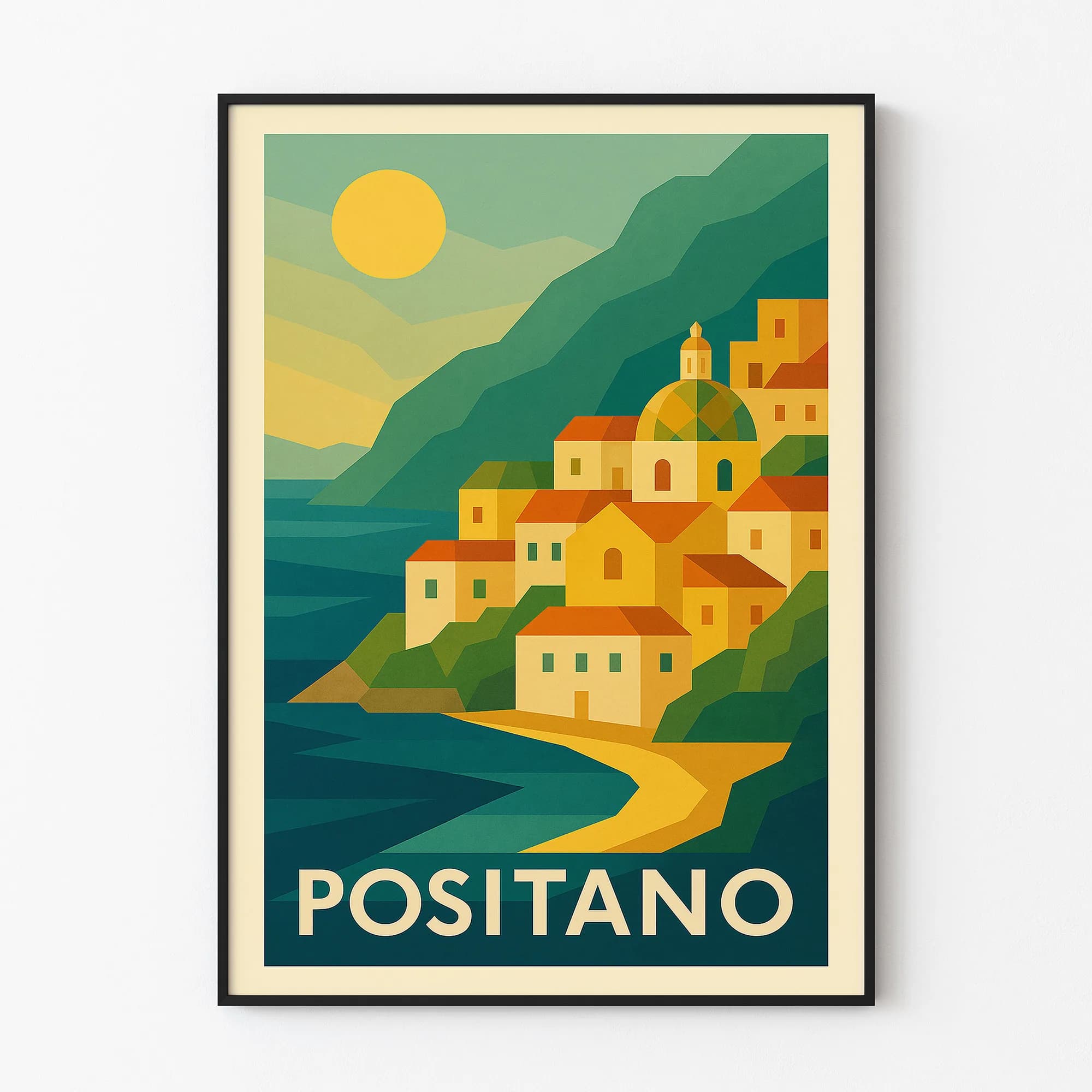 Positano graphic print