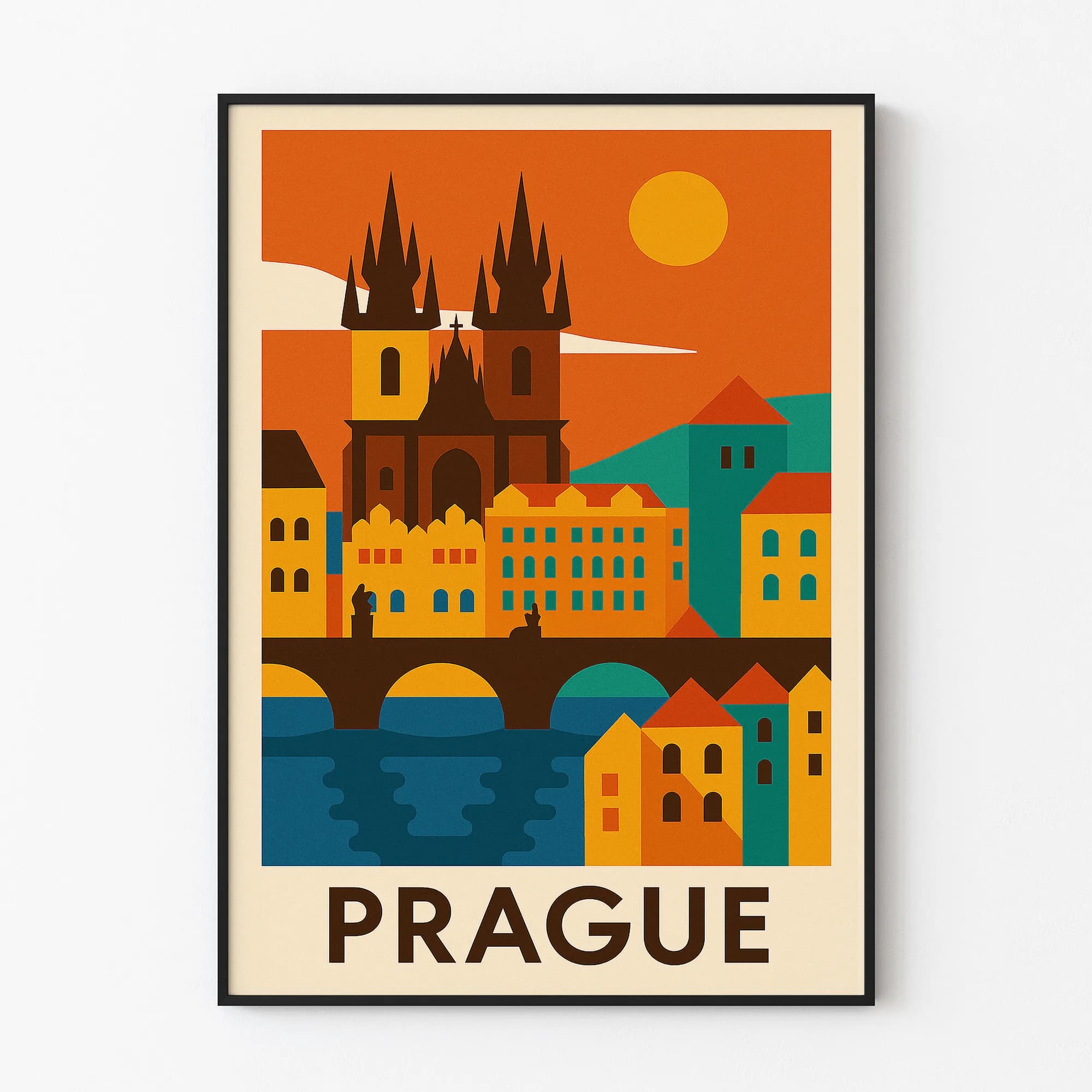 Prague graphic print