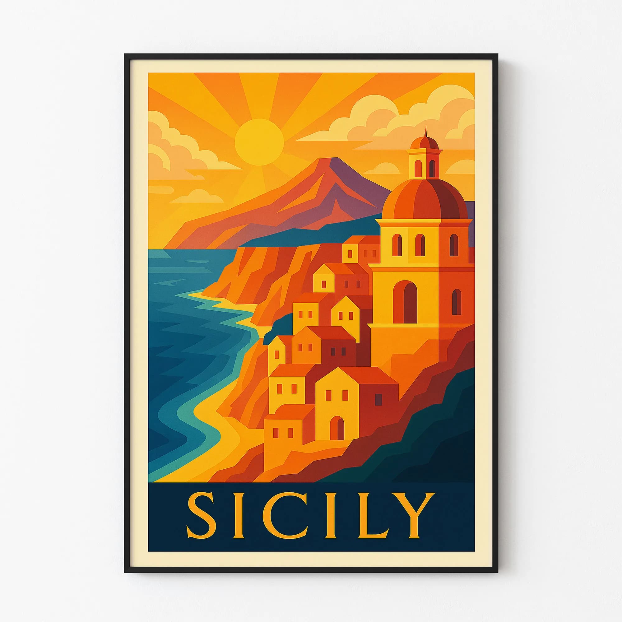 Sicily graphic print