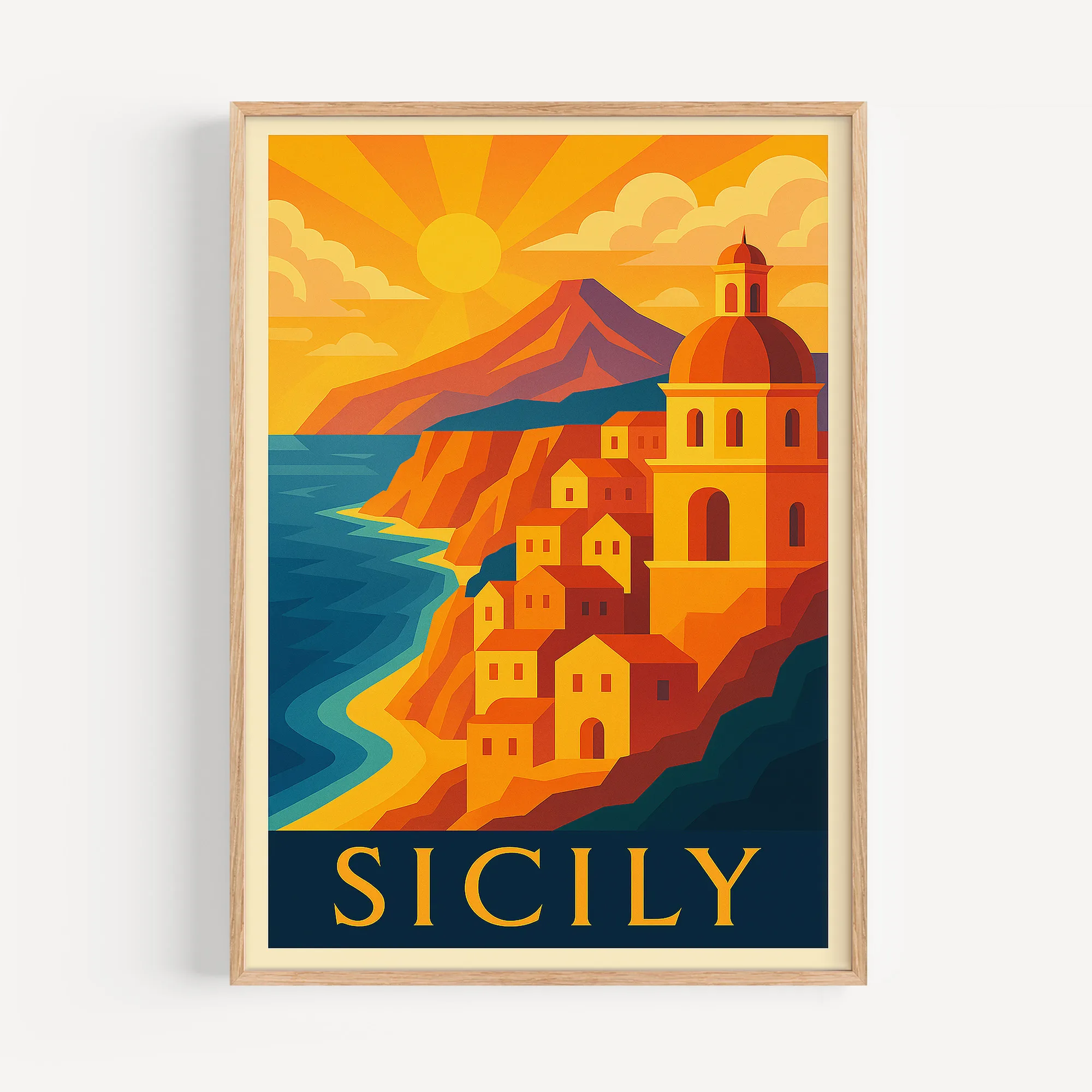 Sicily graphic print