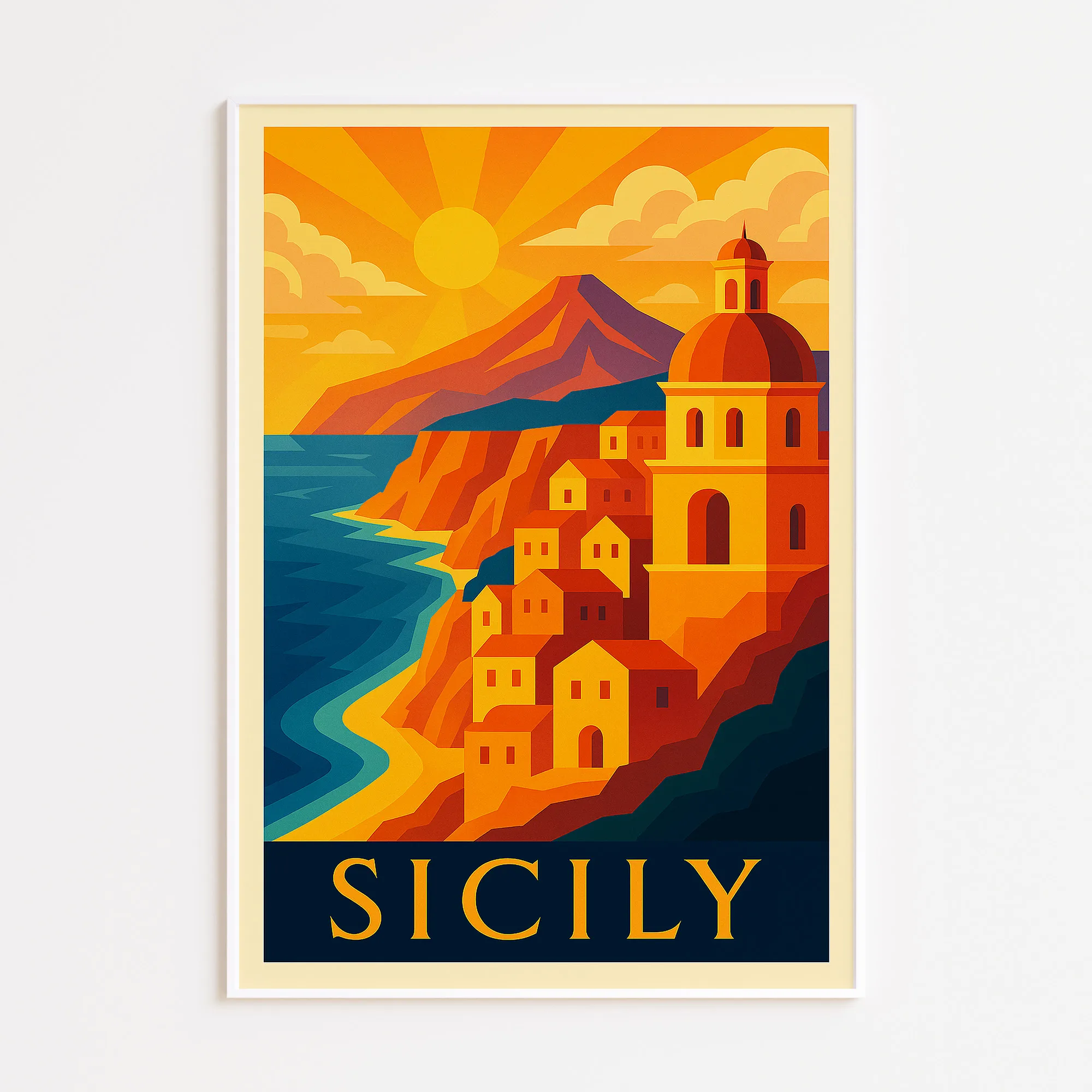Sicily graphic print