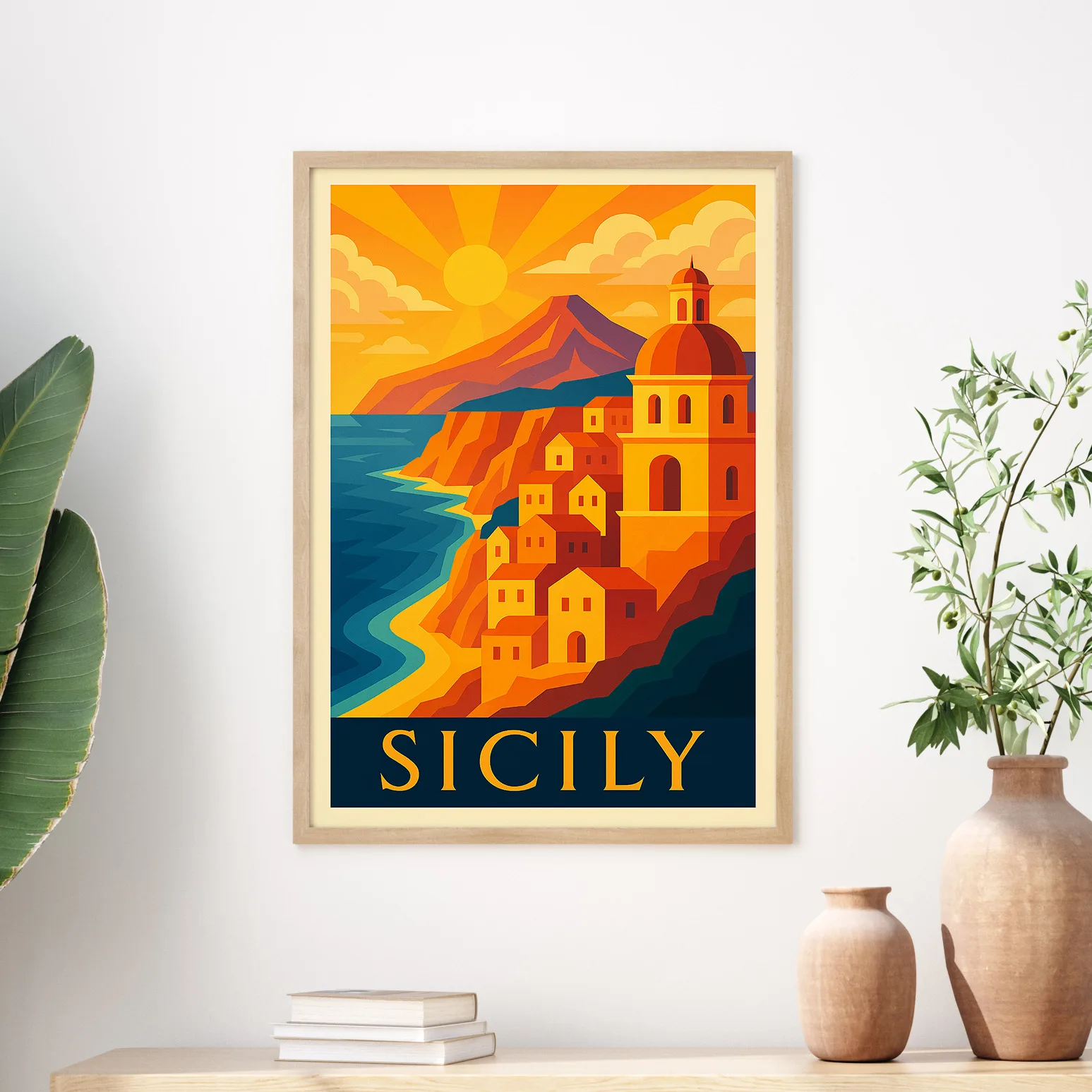Sicily graphic print
