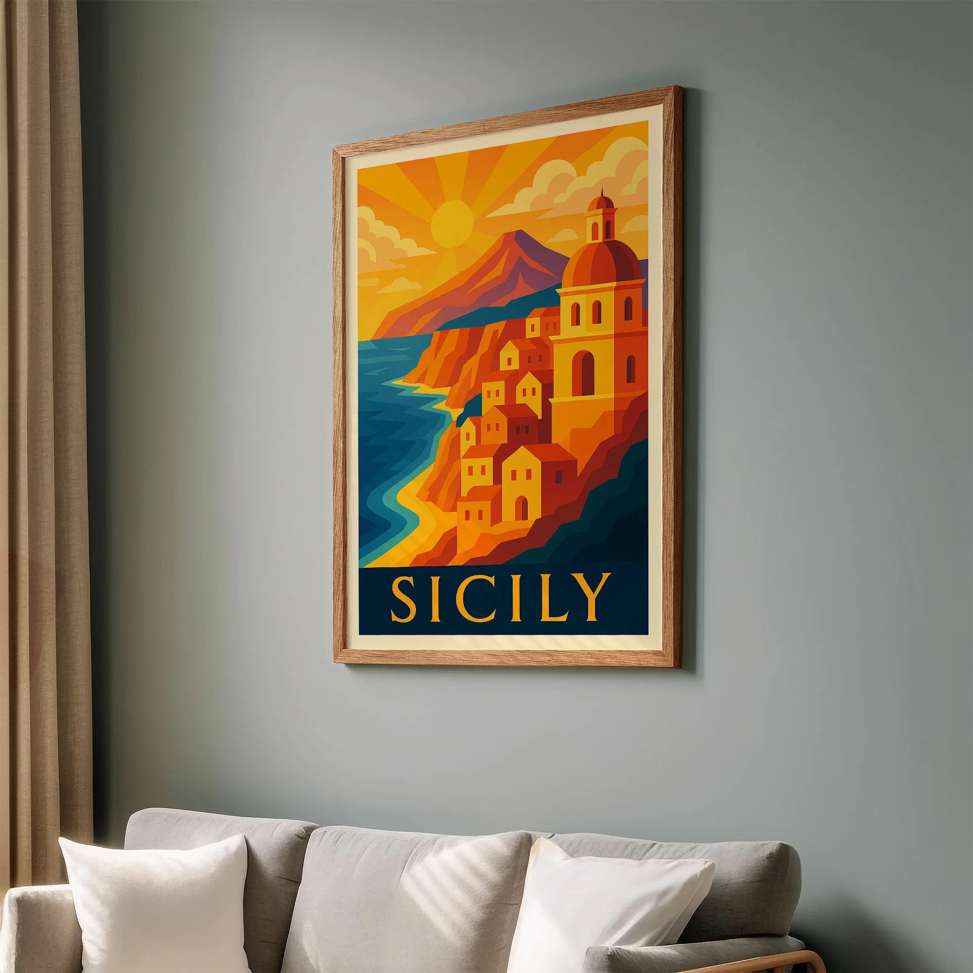 Sicily graphic print