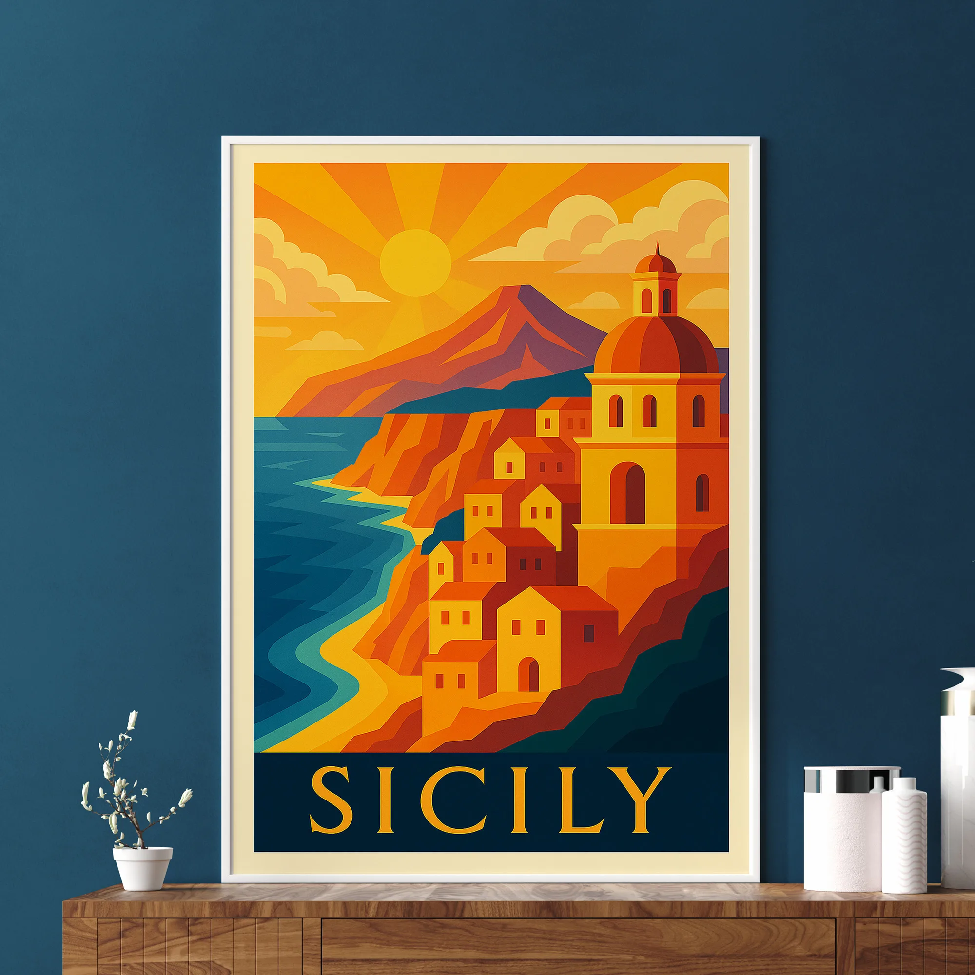 Sicily graphic print