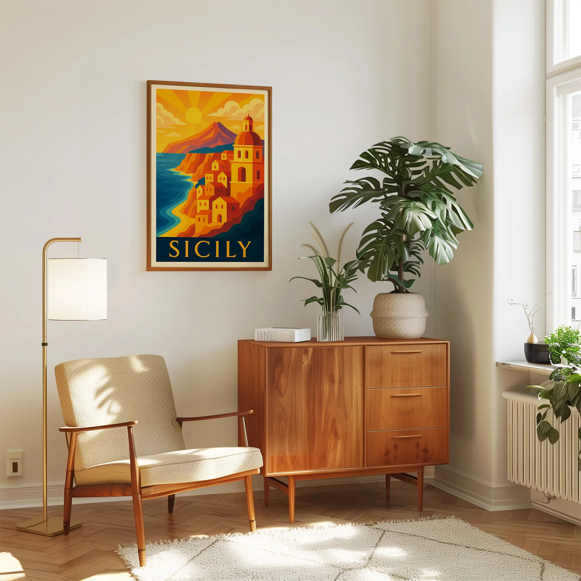 Sicily graphic print