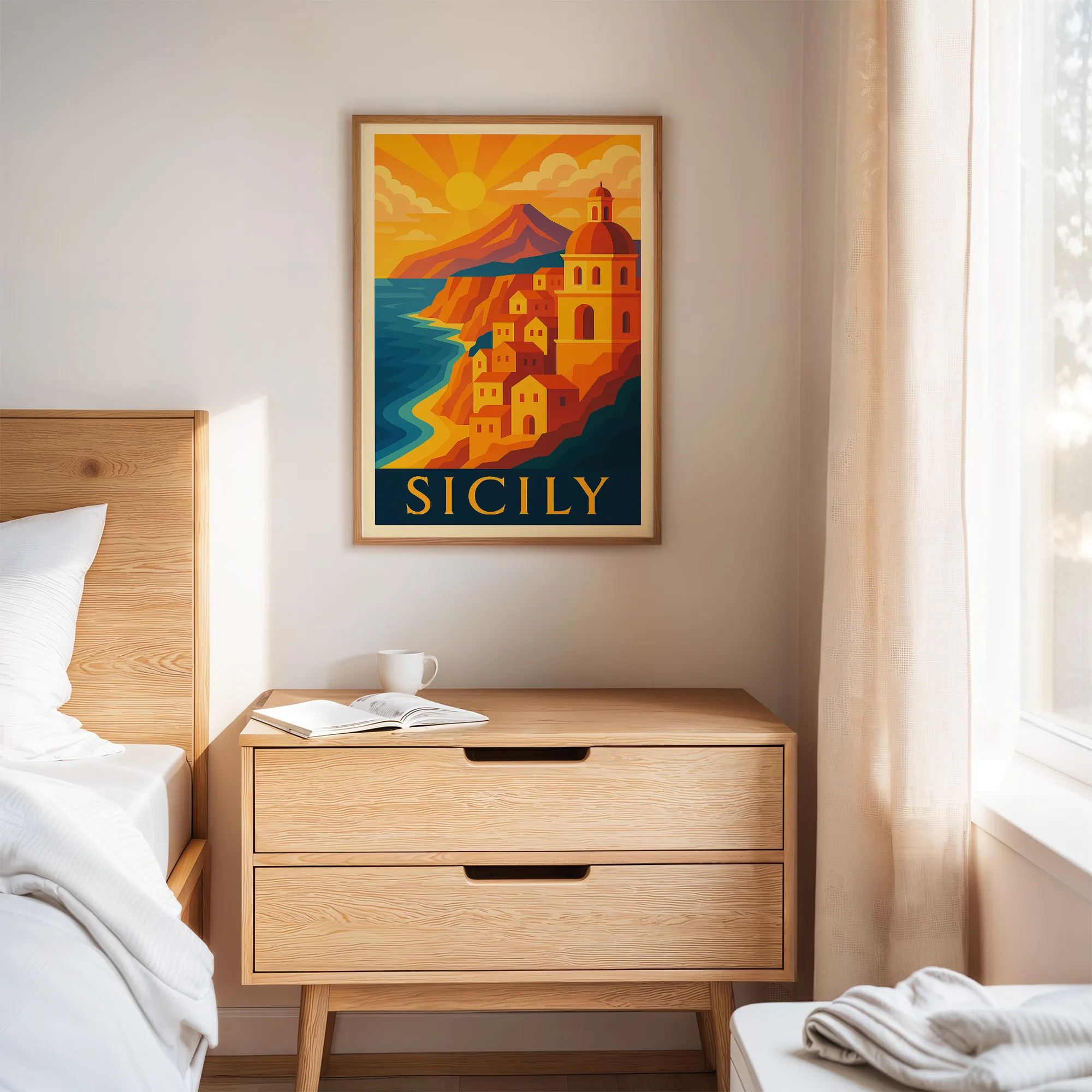 Sicily graphic print