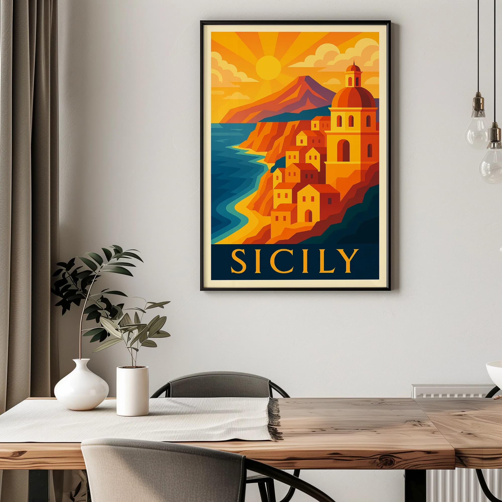 Sicily graphic print