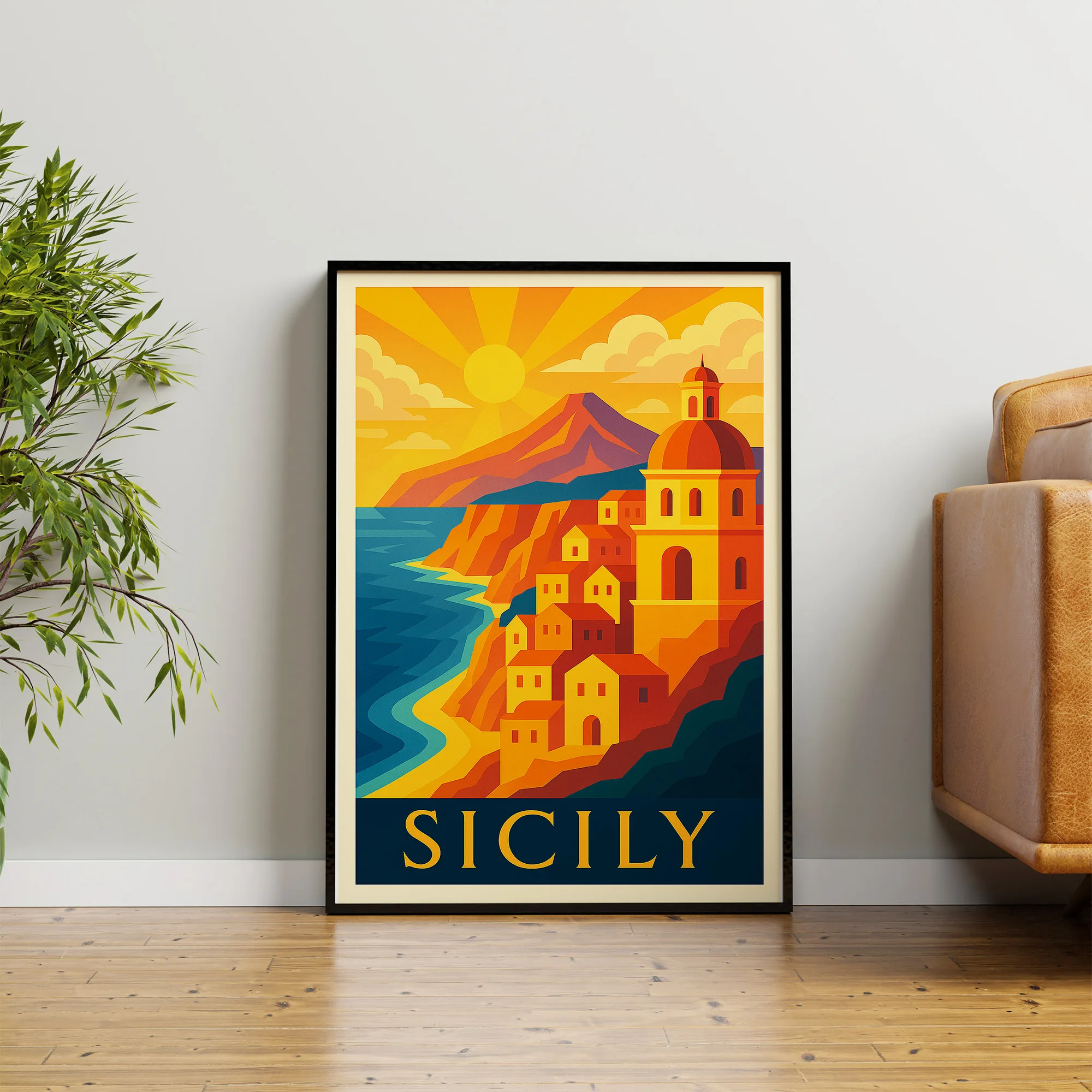Sicily graphic print