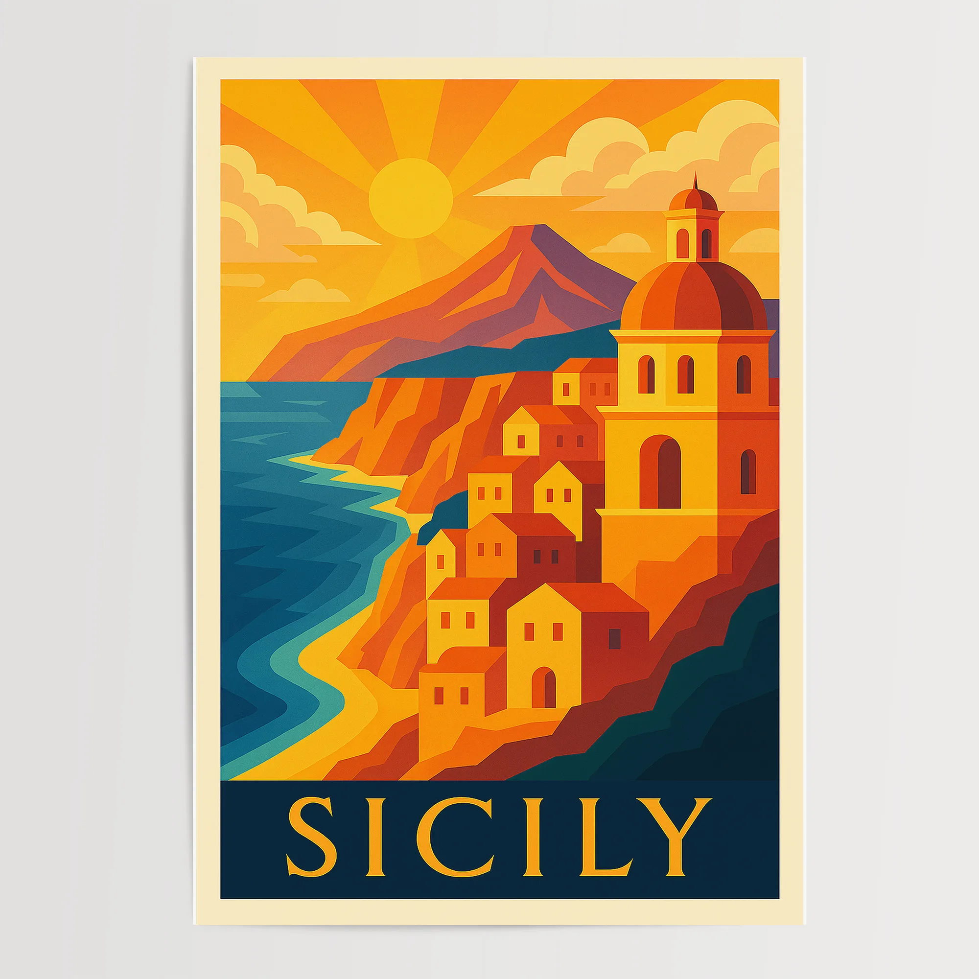 Sicily graphic print