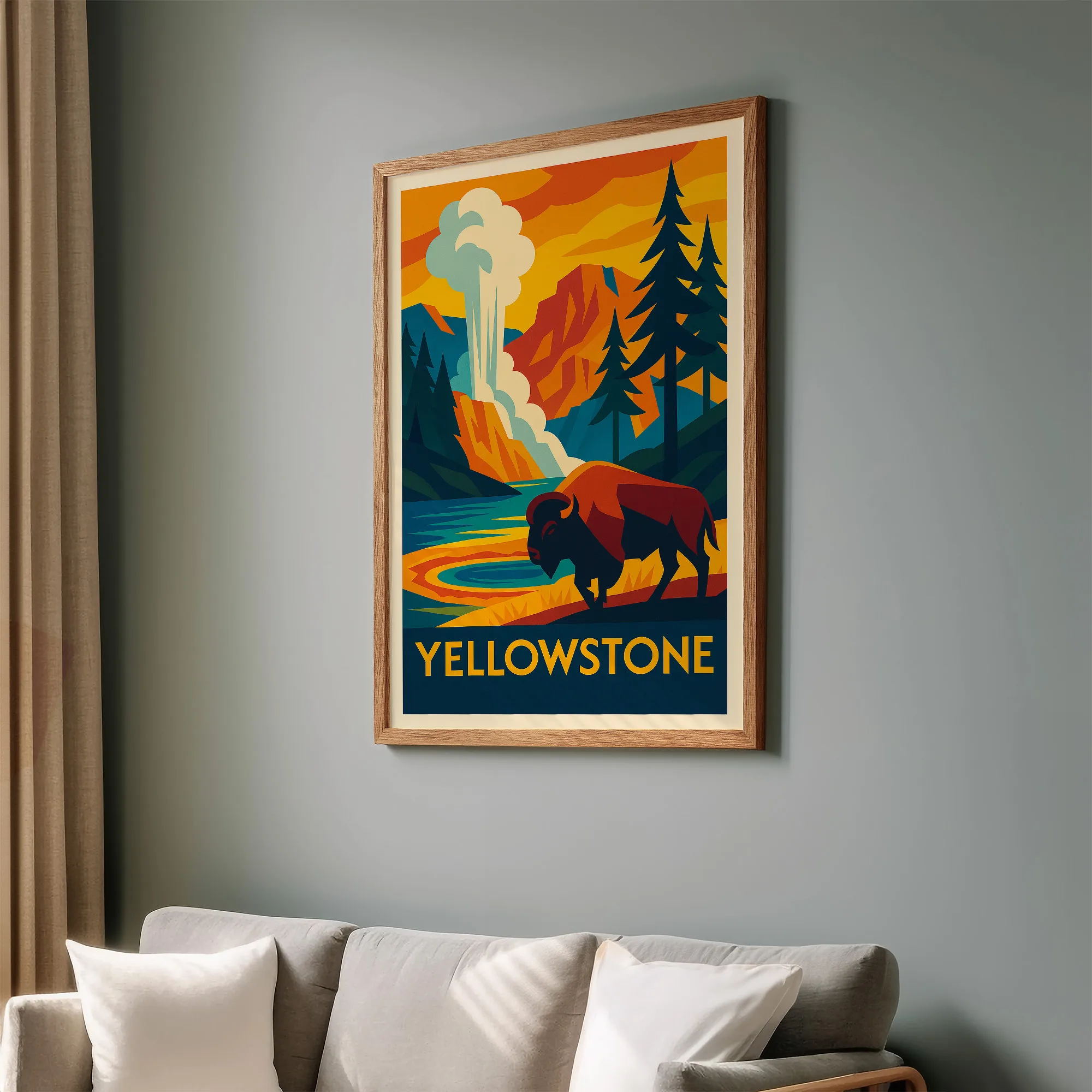 Yellowstone graphic print