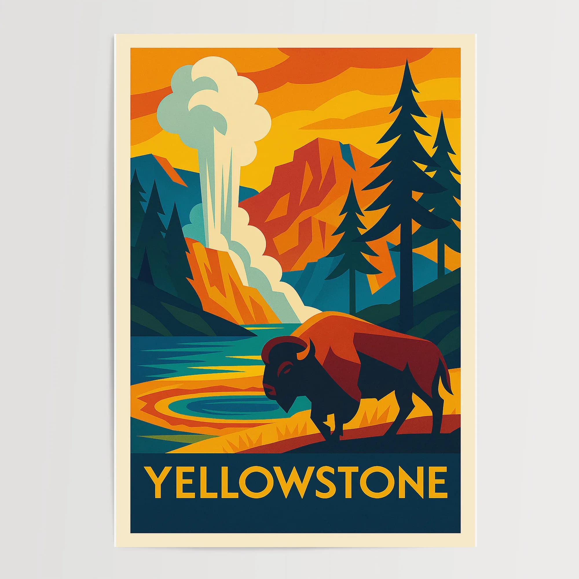Yellowstone graphic print