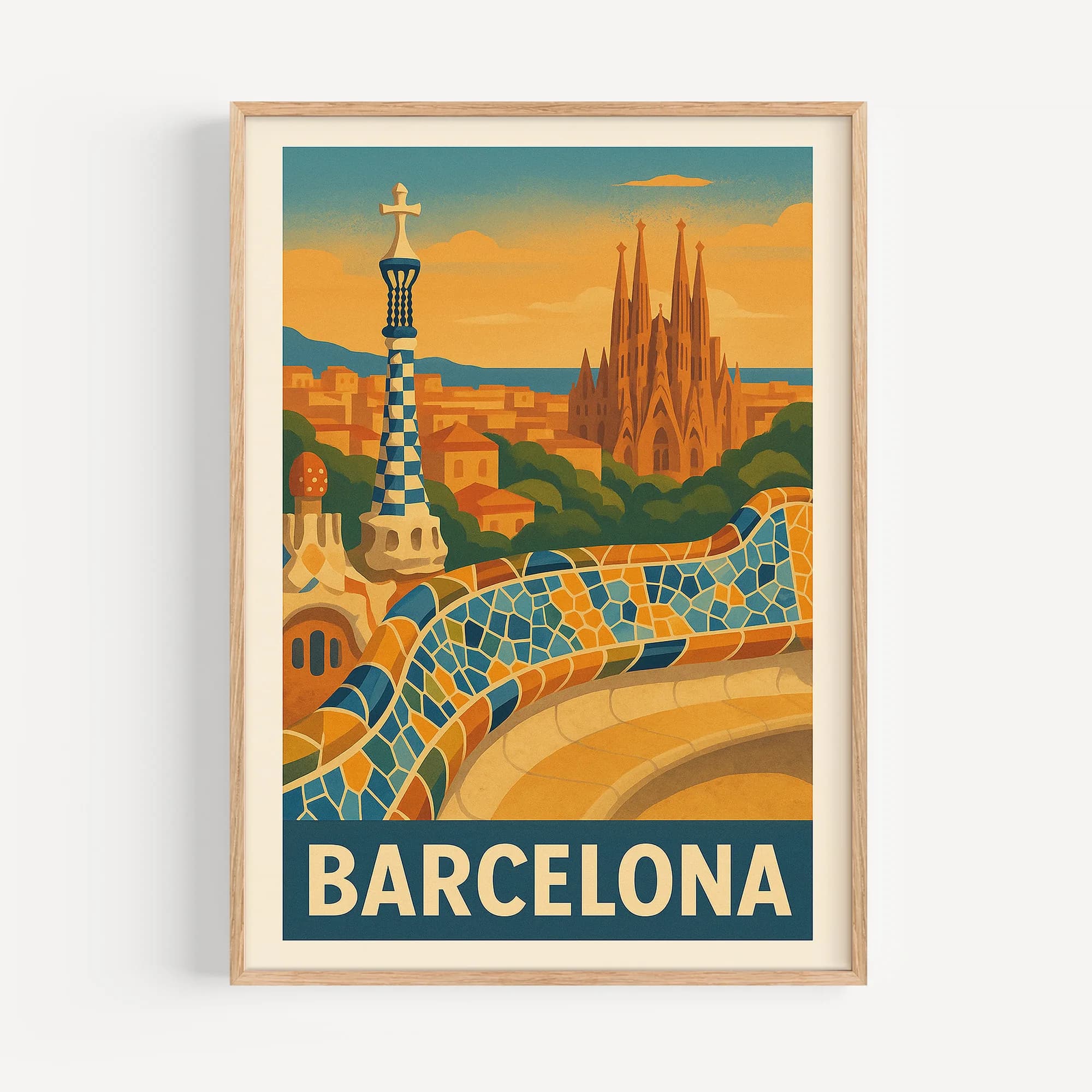 Barcelona graphic print