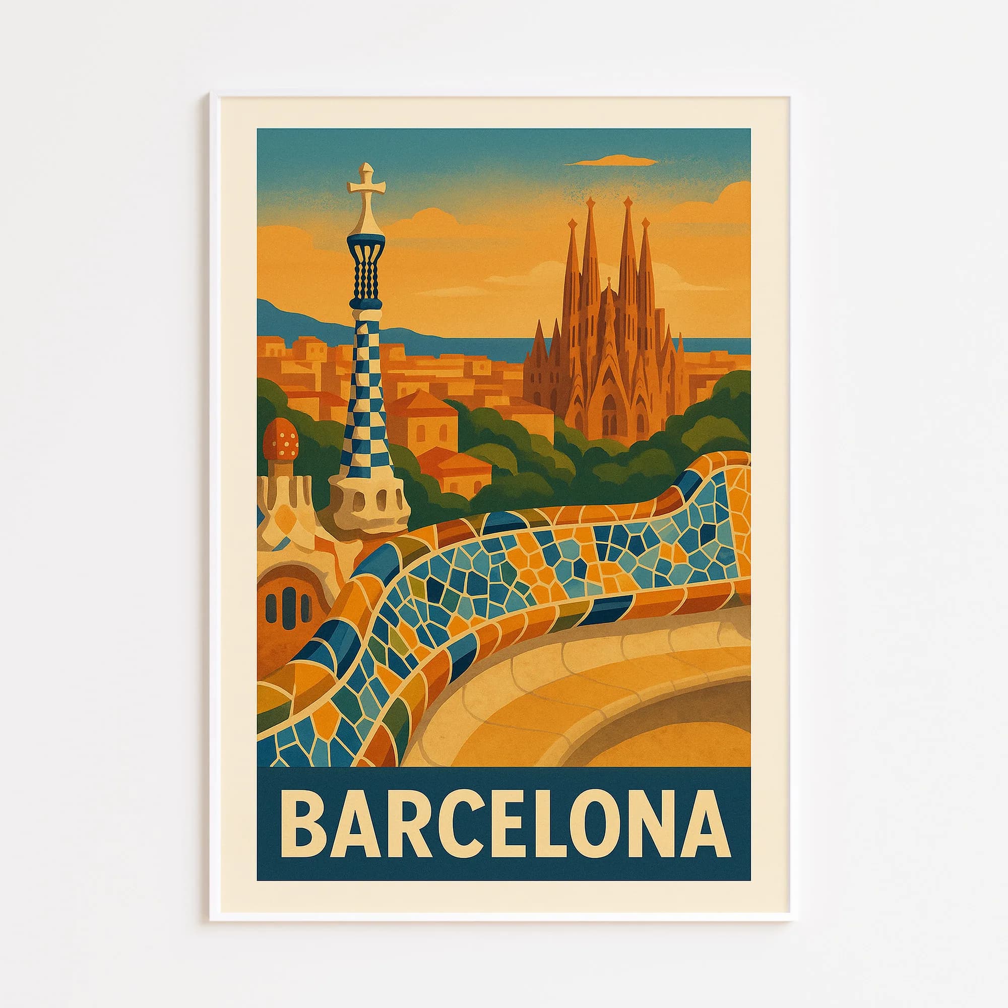 Barcelona graphic print