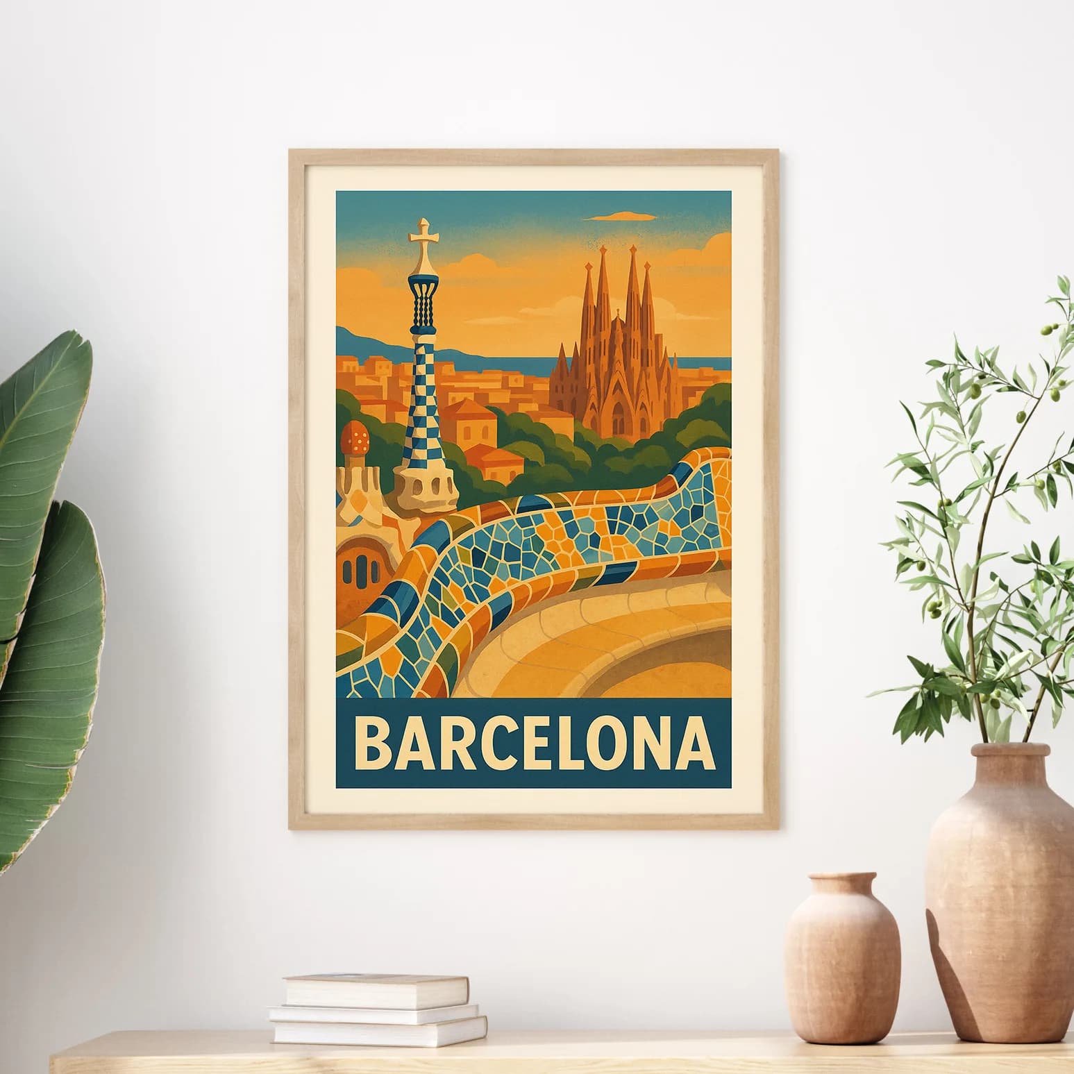 Barcelona graphic print