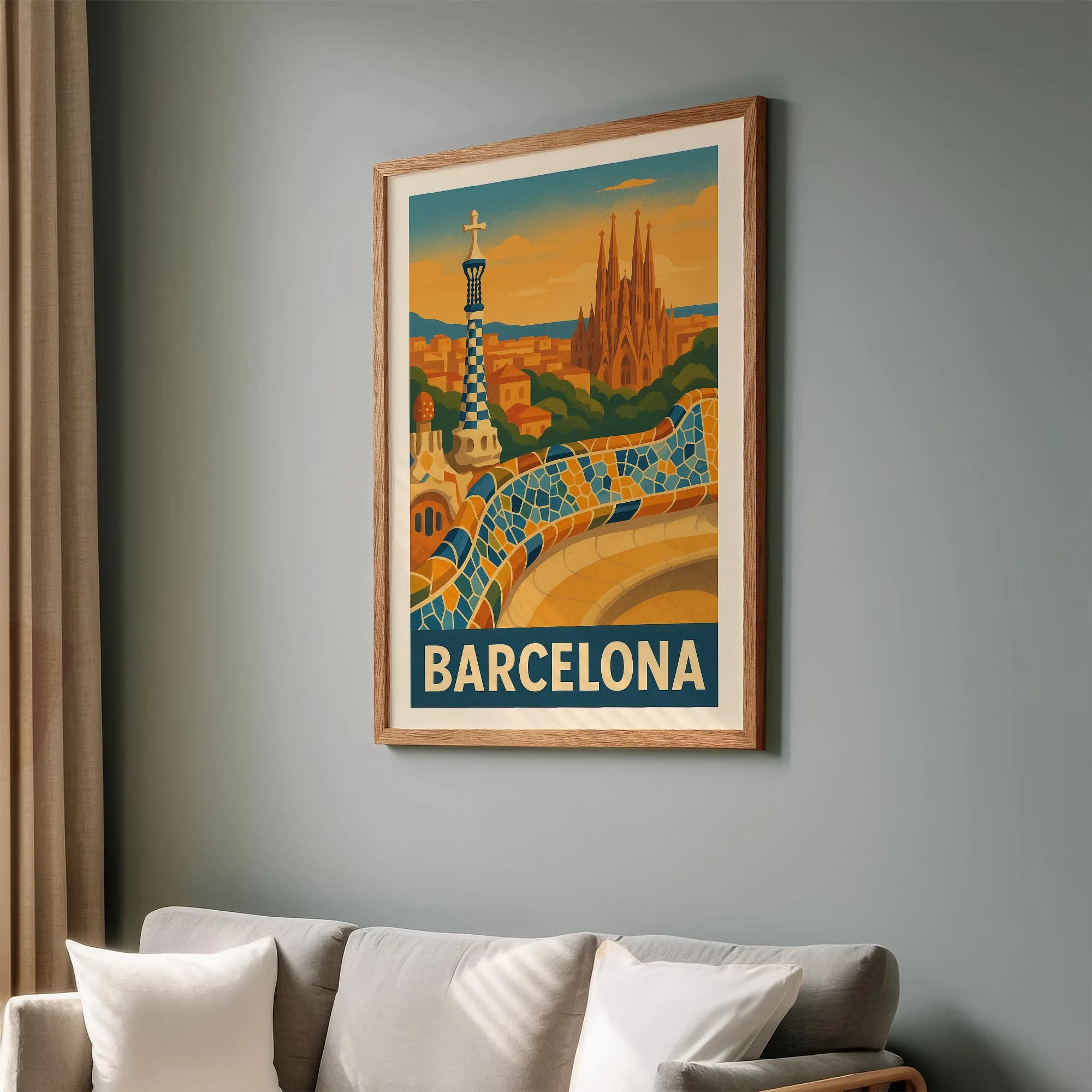 Barcelona graphic print