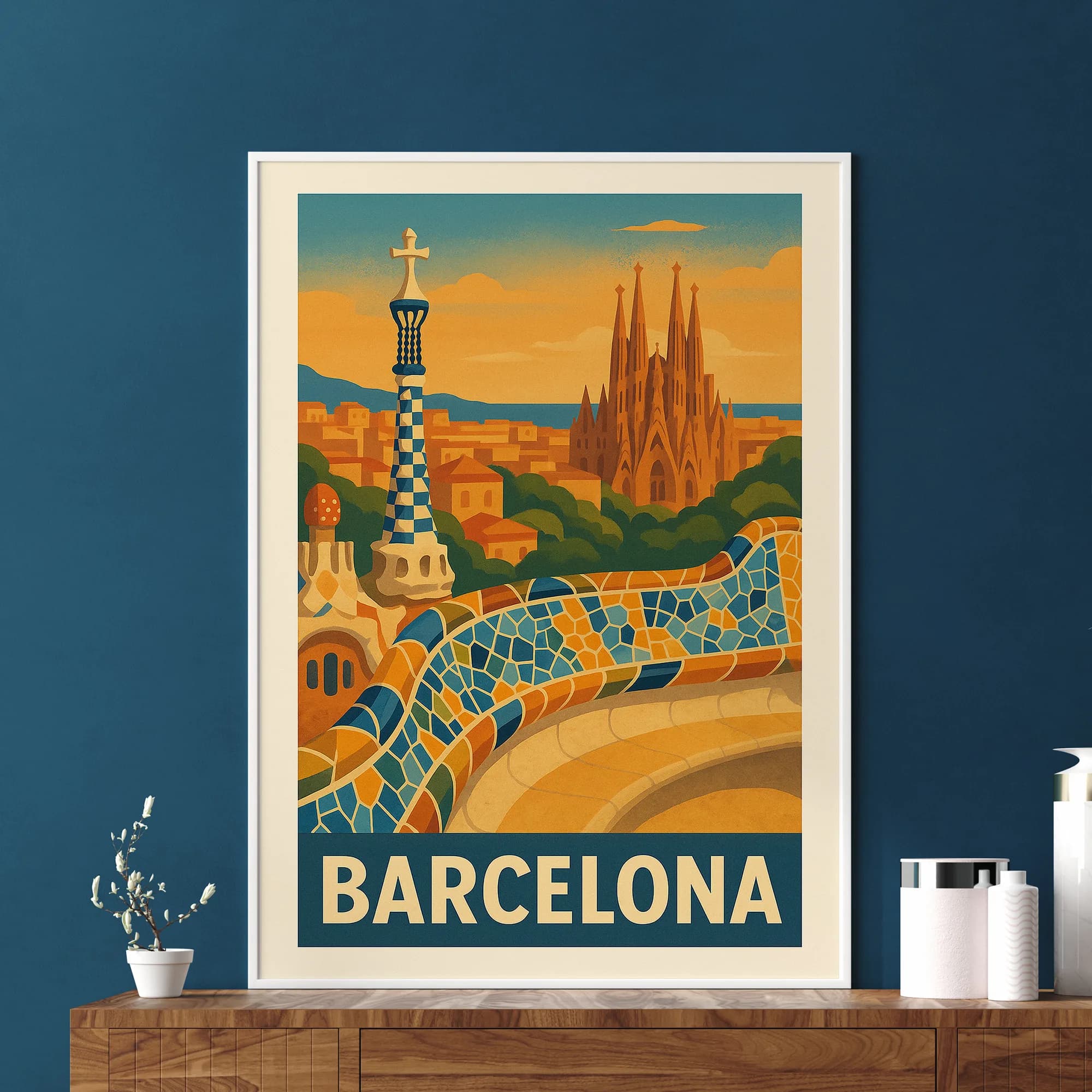 Barcelona graphic print