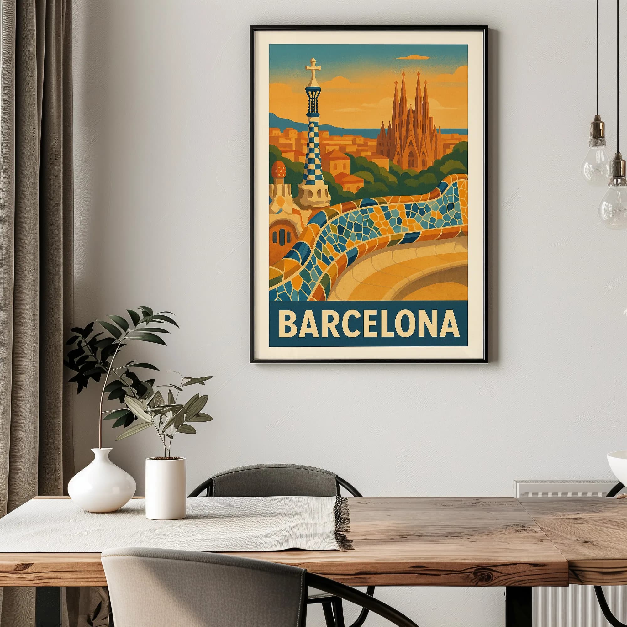 Barcelona graphic print