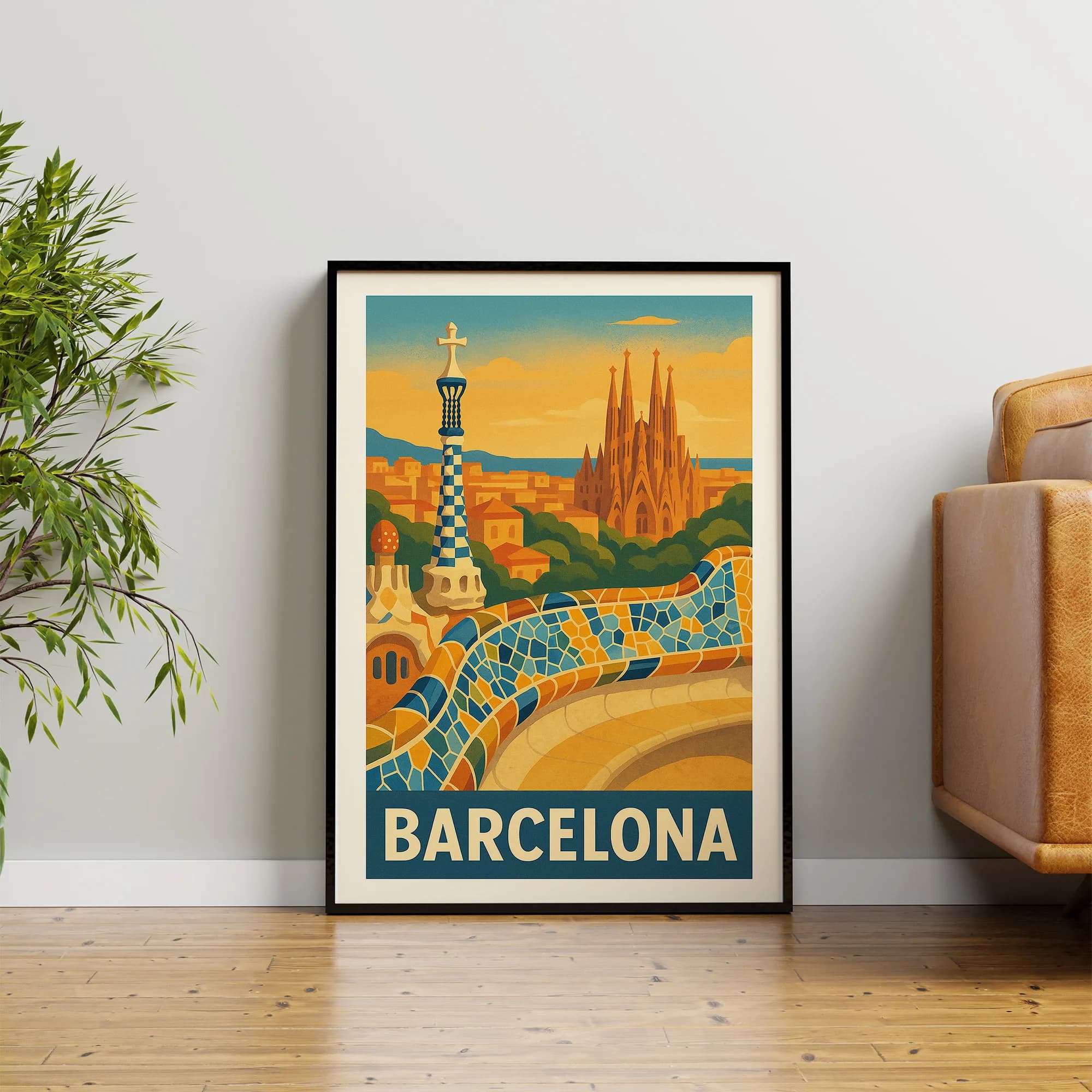 Barcelona graphic print