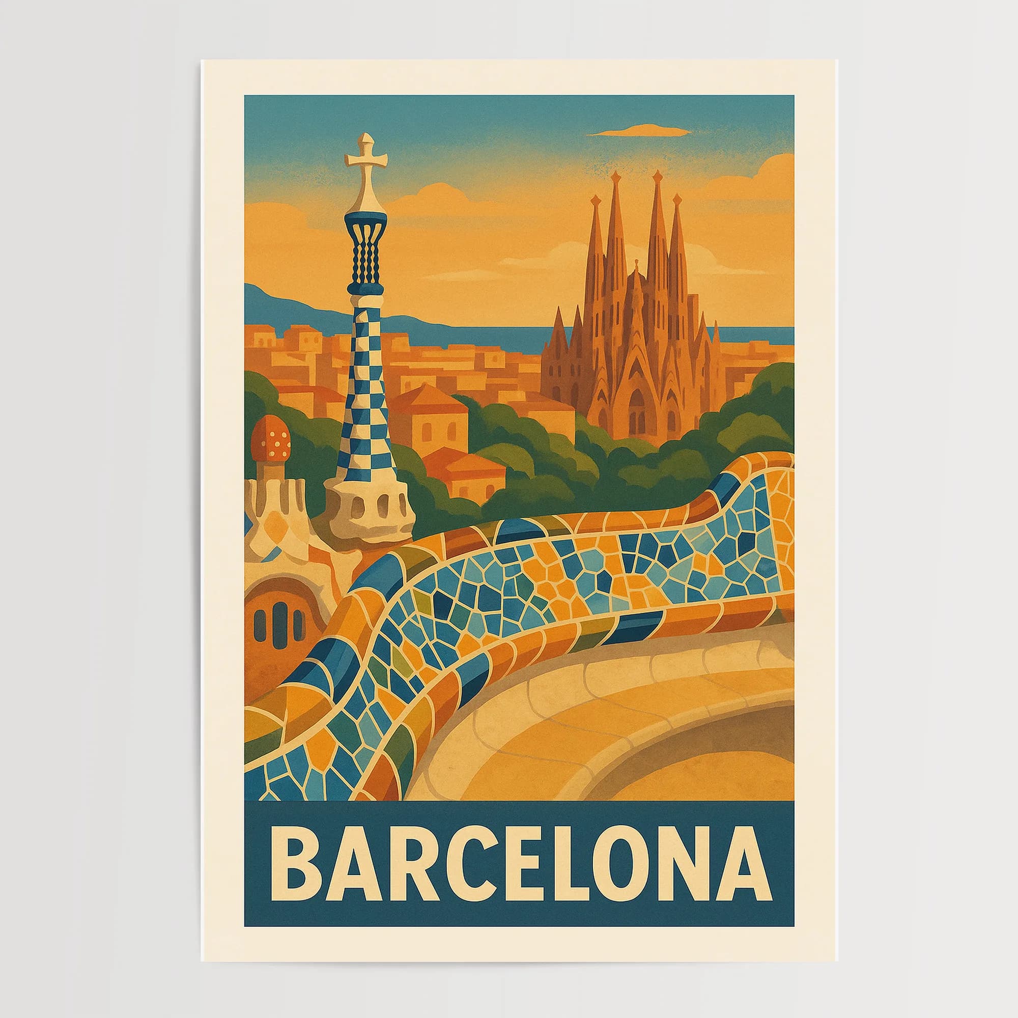 Barcelona graphic print