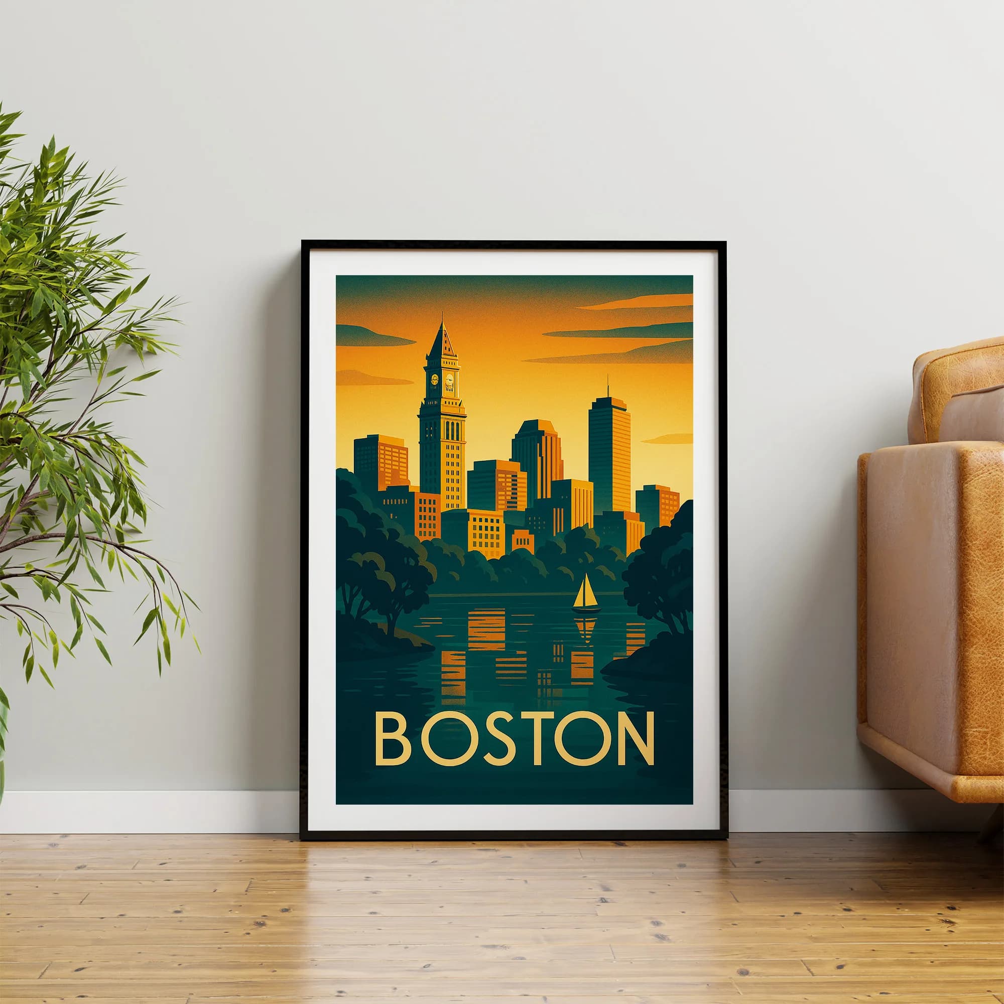 Boston graphic print