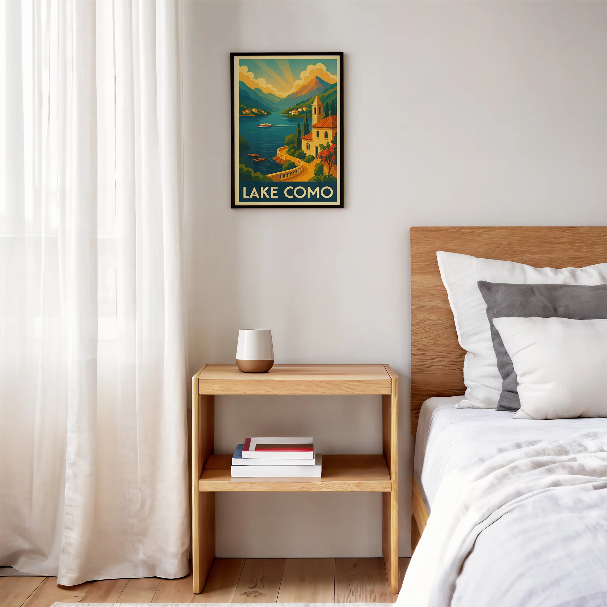 Lake Como graphic print