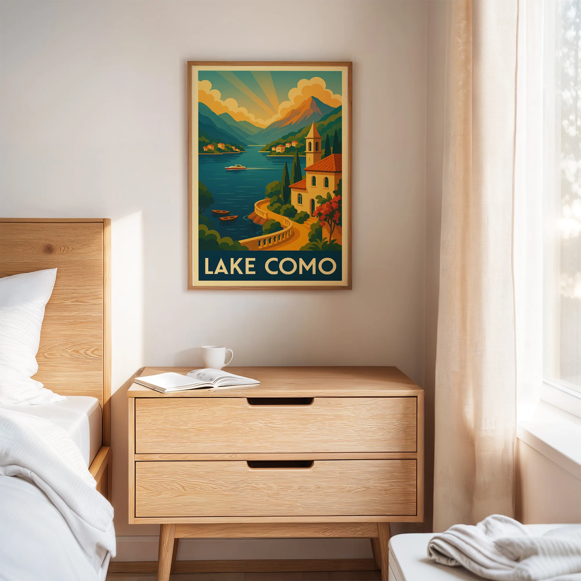Lake Como graphic print