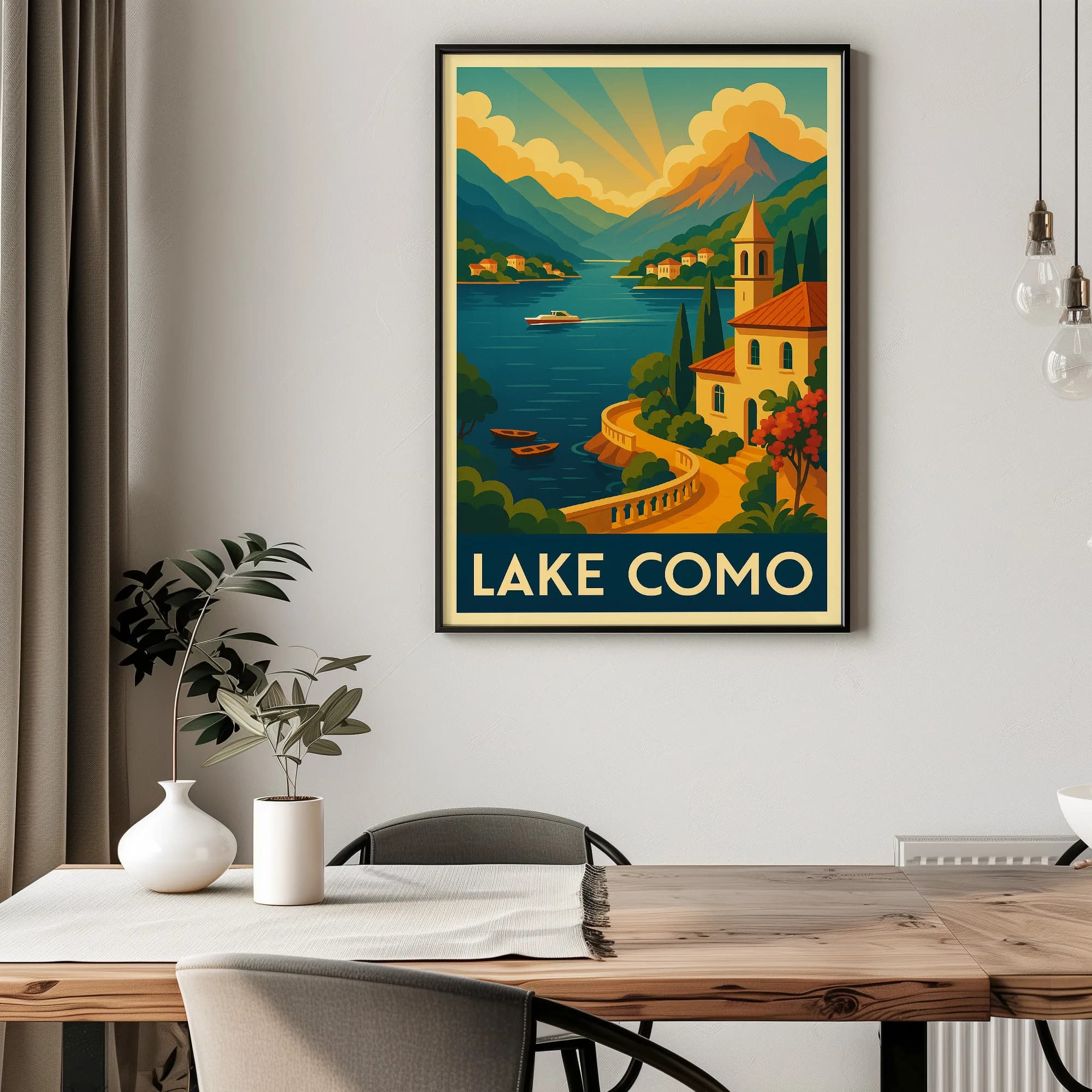 Lake Como graphic print