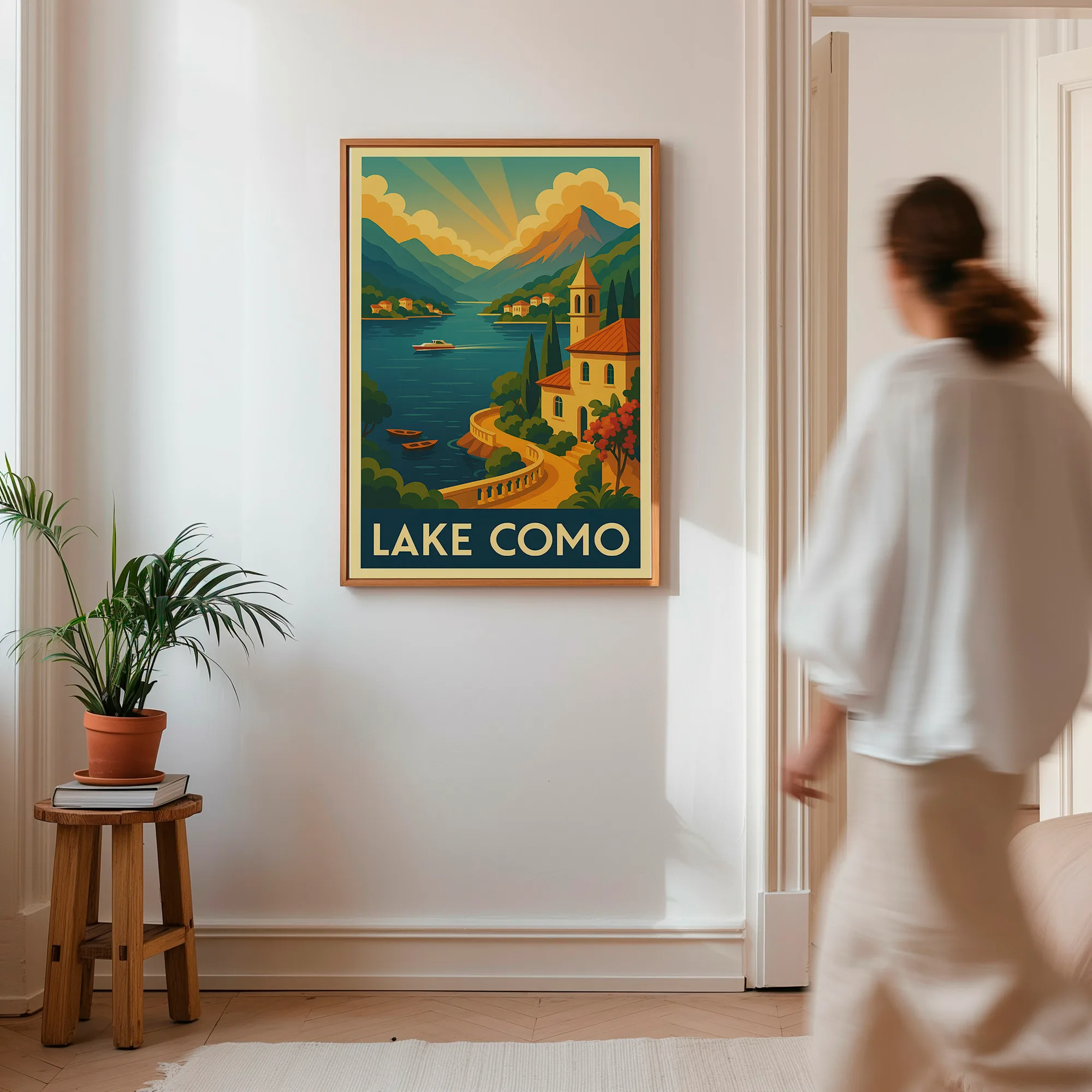 Lake Como graphic print