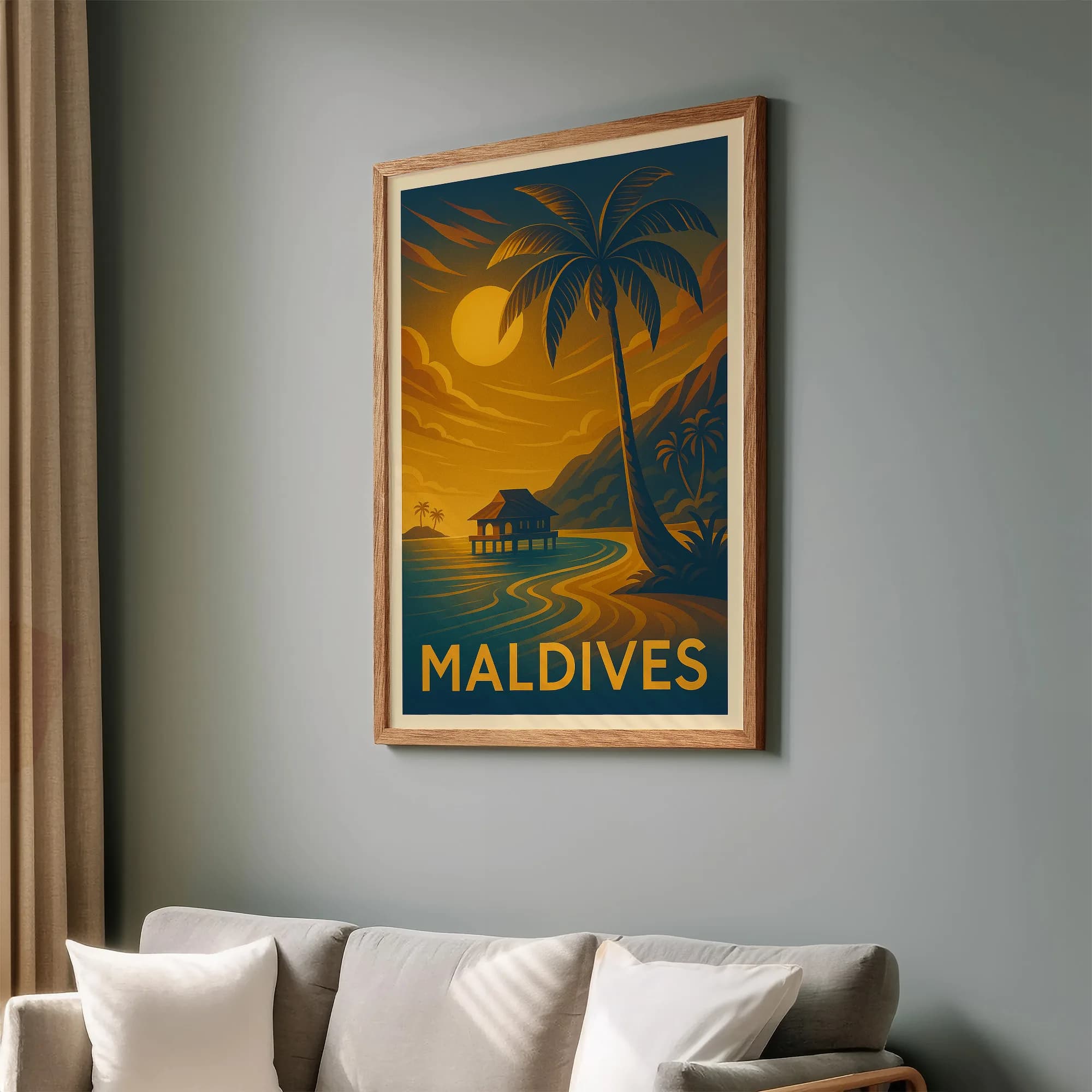 Maldives graphic print