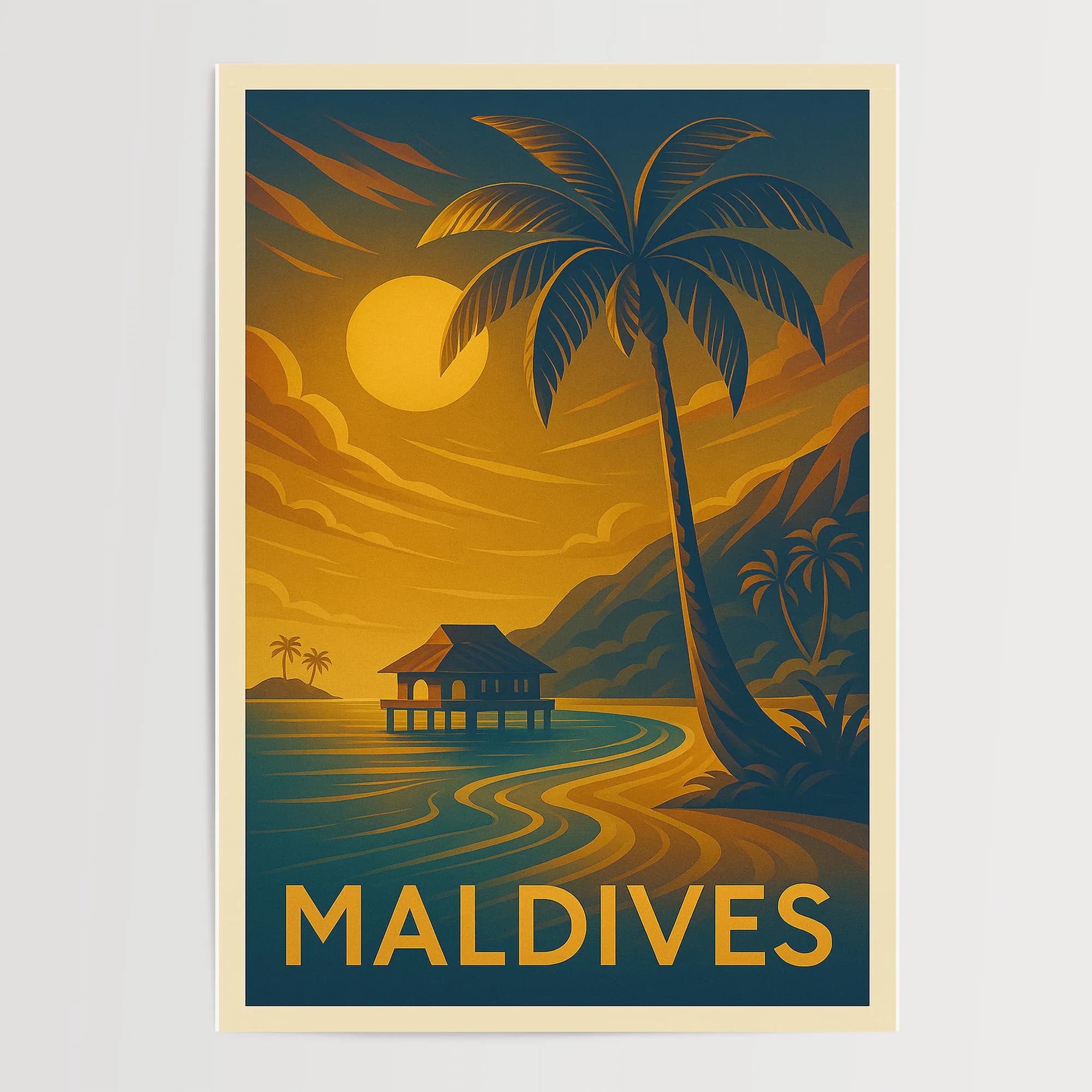 Maldives graphic print
