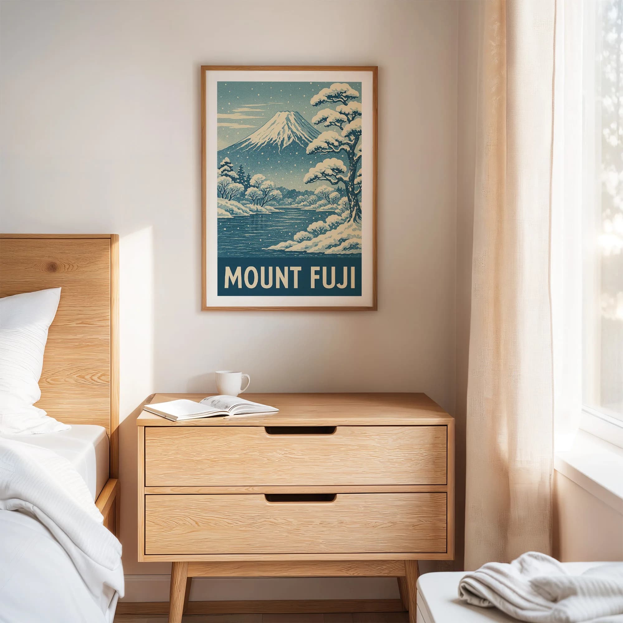 Mount Fuji graphic print
