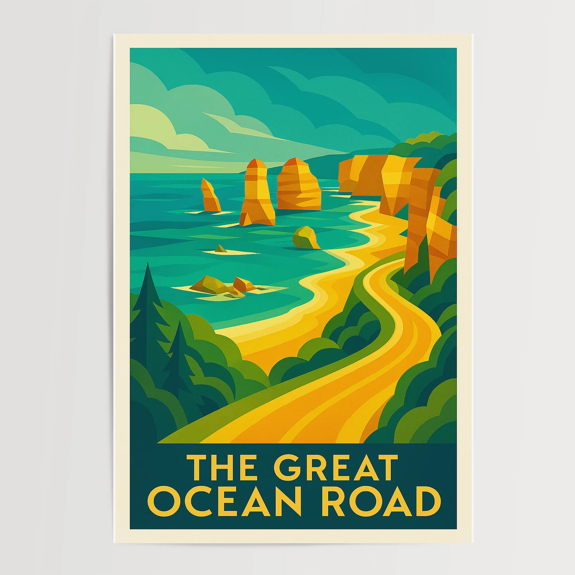 Ocean Road graphic print