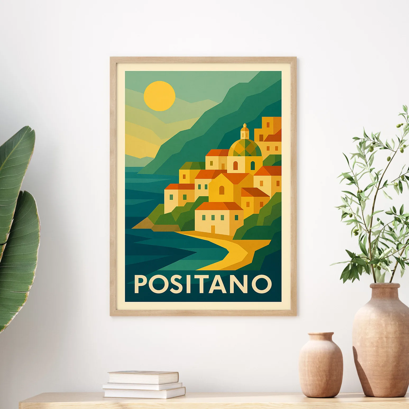 Positano graphic print
